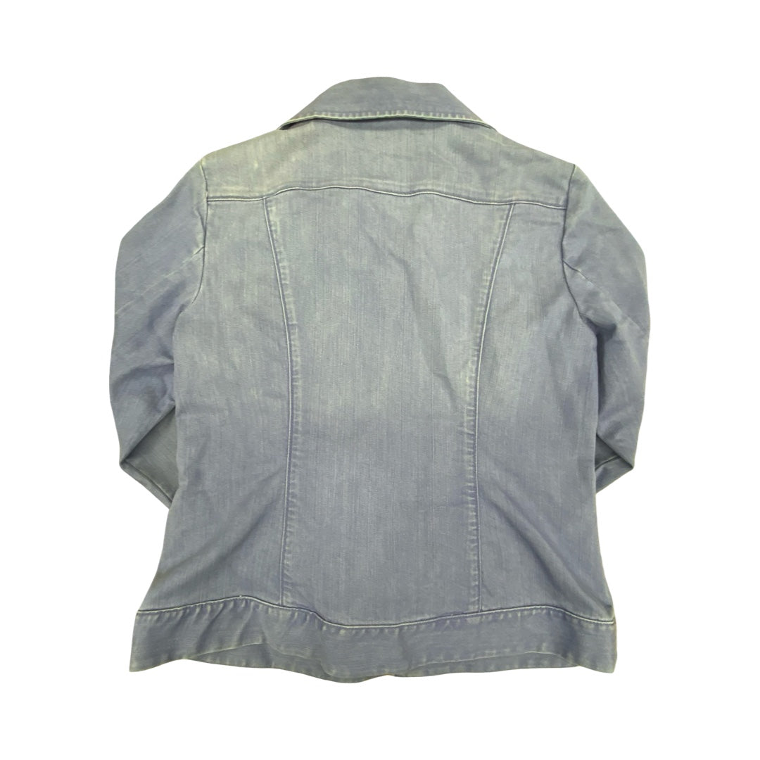 Jacket Denim By Chicos In Blue, Size:M