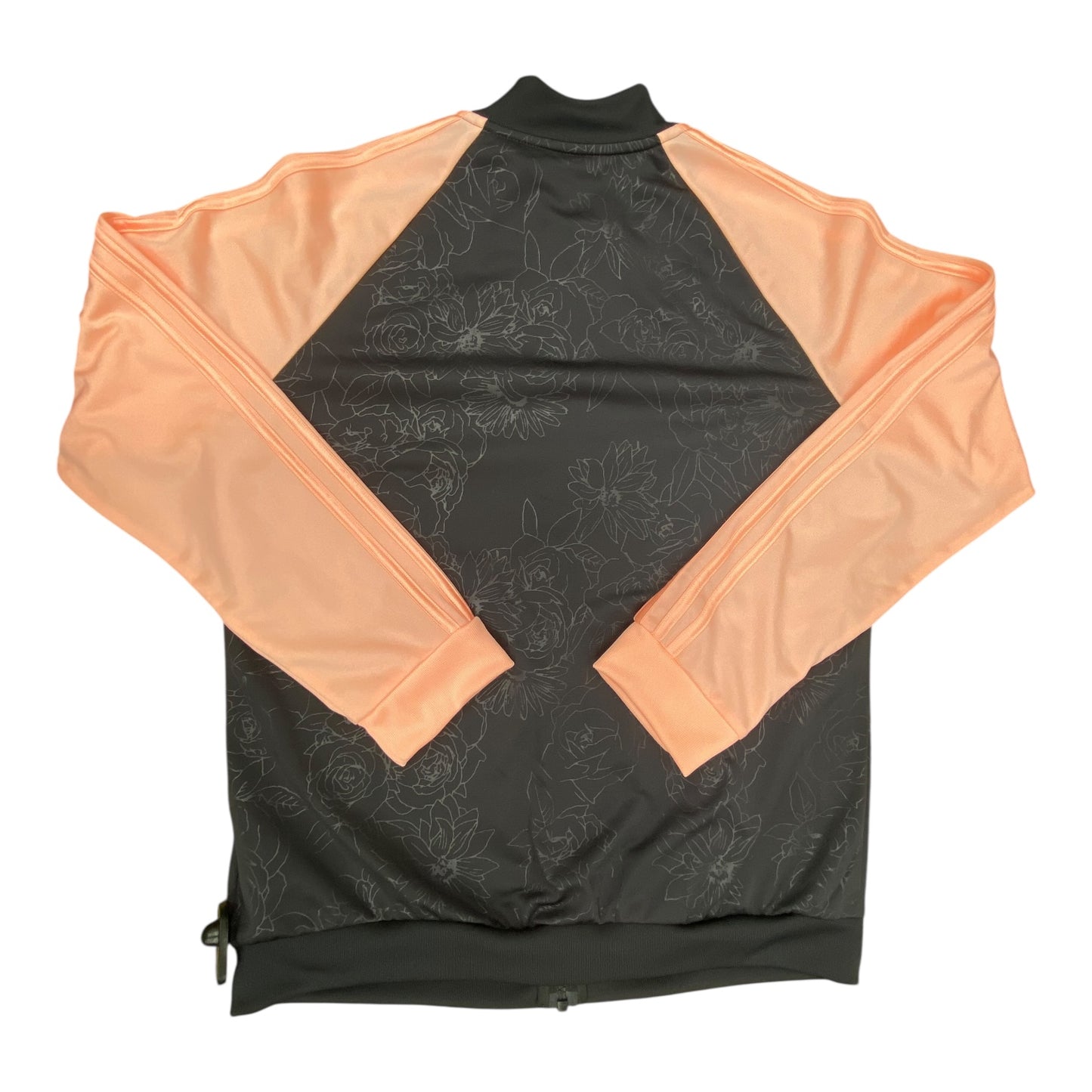 Athletic Jacket By Adidas In Grey & Pink, Size:L