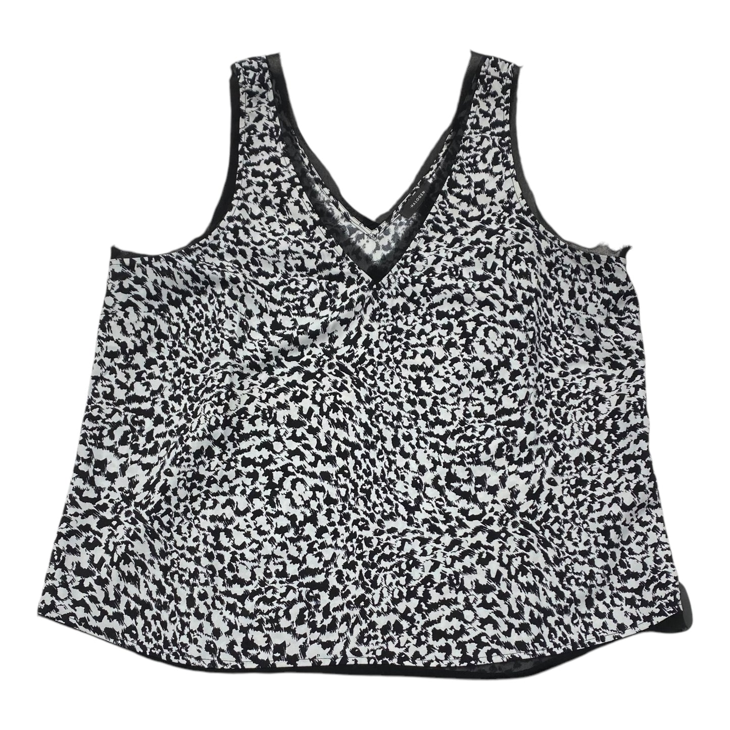 Top Sleeveless By Halogen In Black & White, Size:L