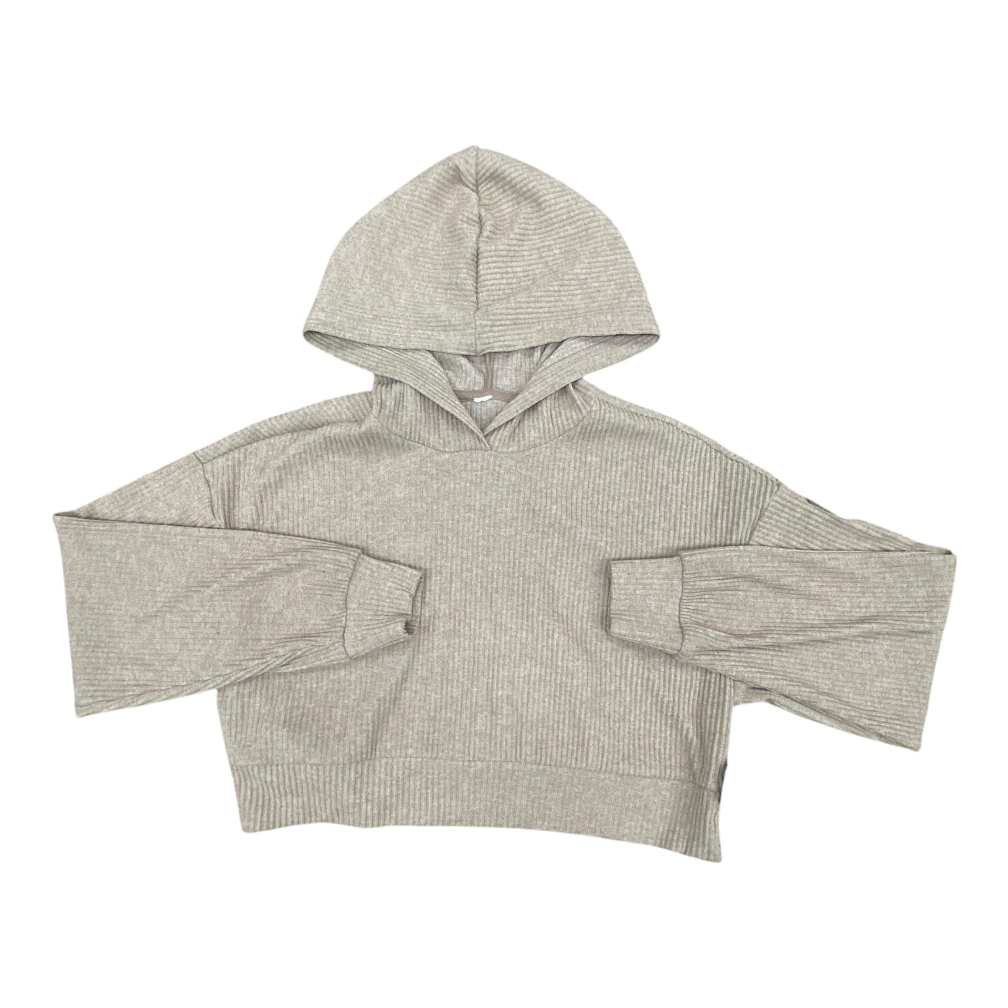 Athletic Top Ls Hoodie By Alo In Tan, Size:S