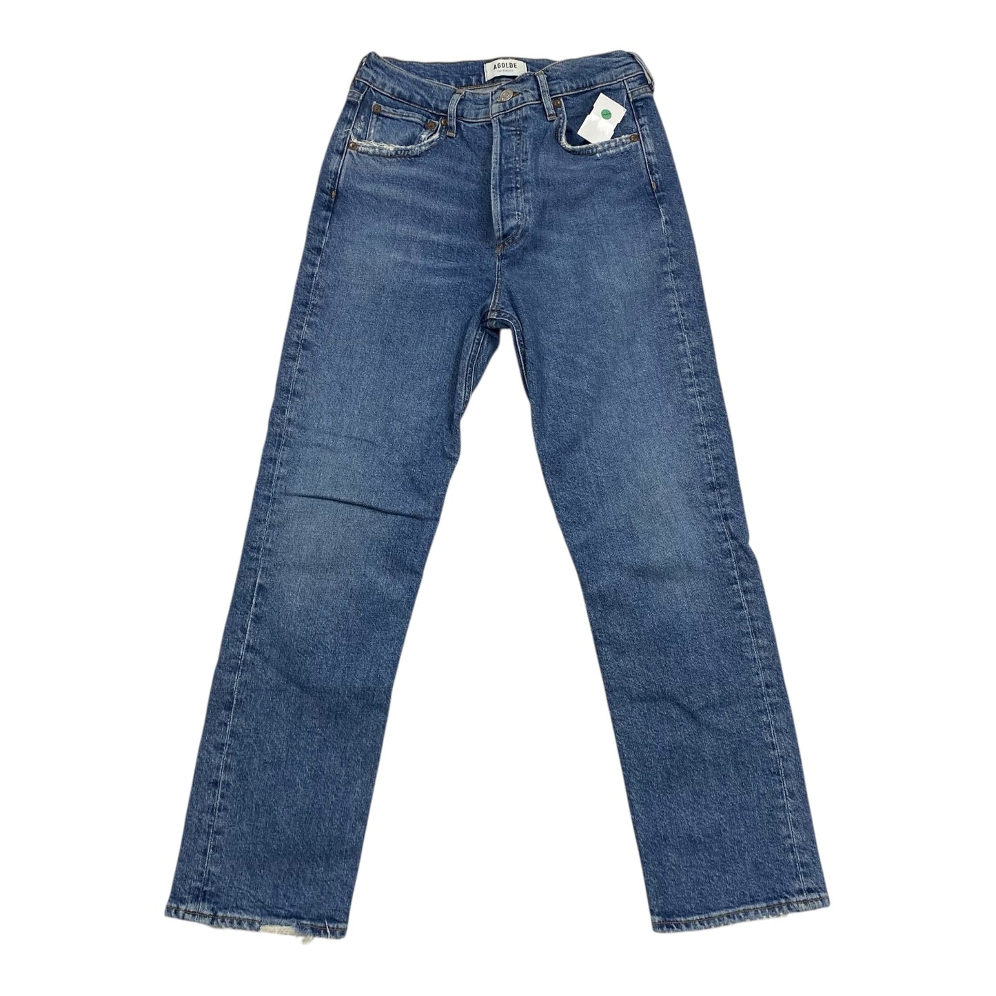 Jeans Straight By Agolde In Blue Denim, Size:2