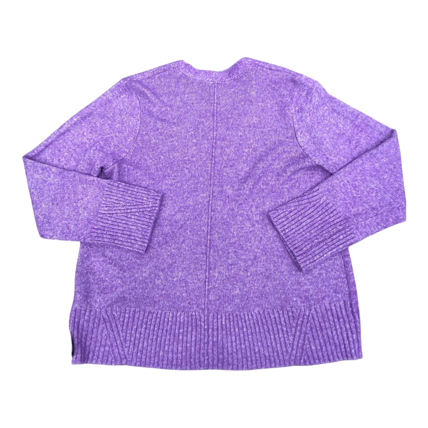 Sweater Cardigan By J. Jill In Purple, Size:Mp