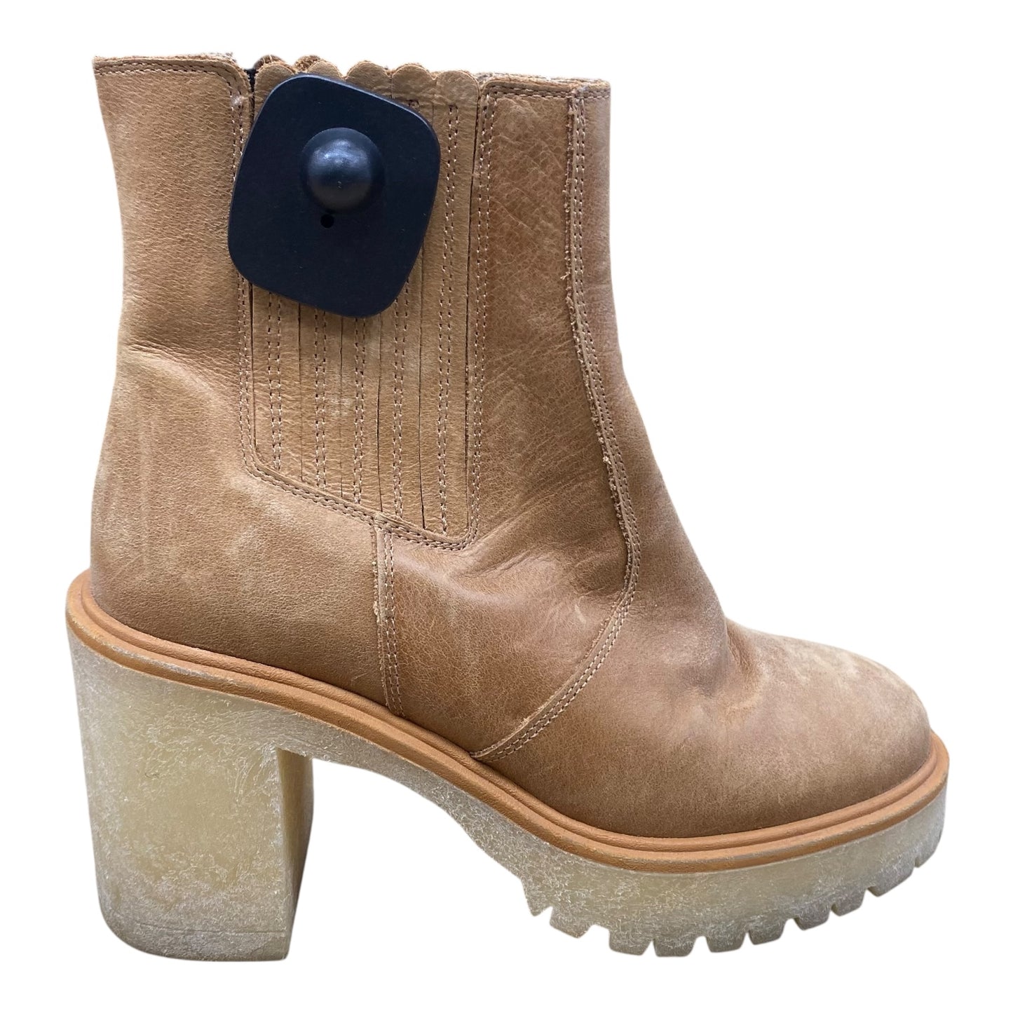 Boots Ankle Heels By Free People In Brown, Size:6.5
