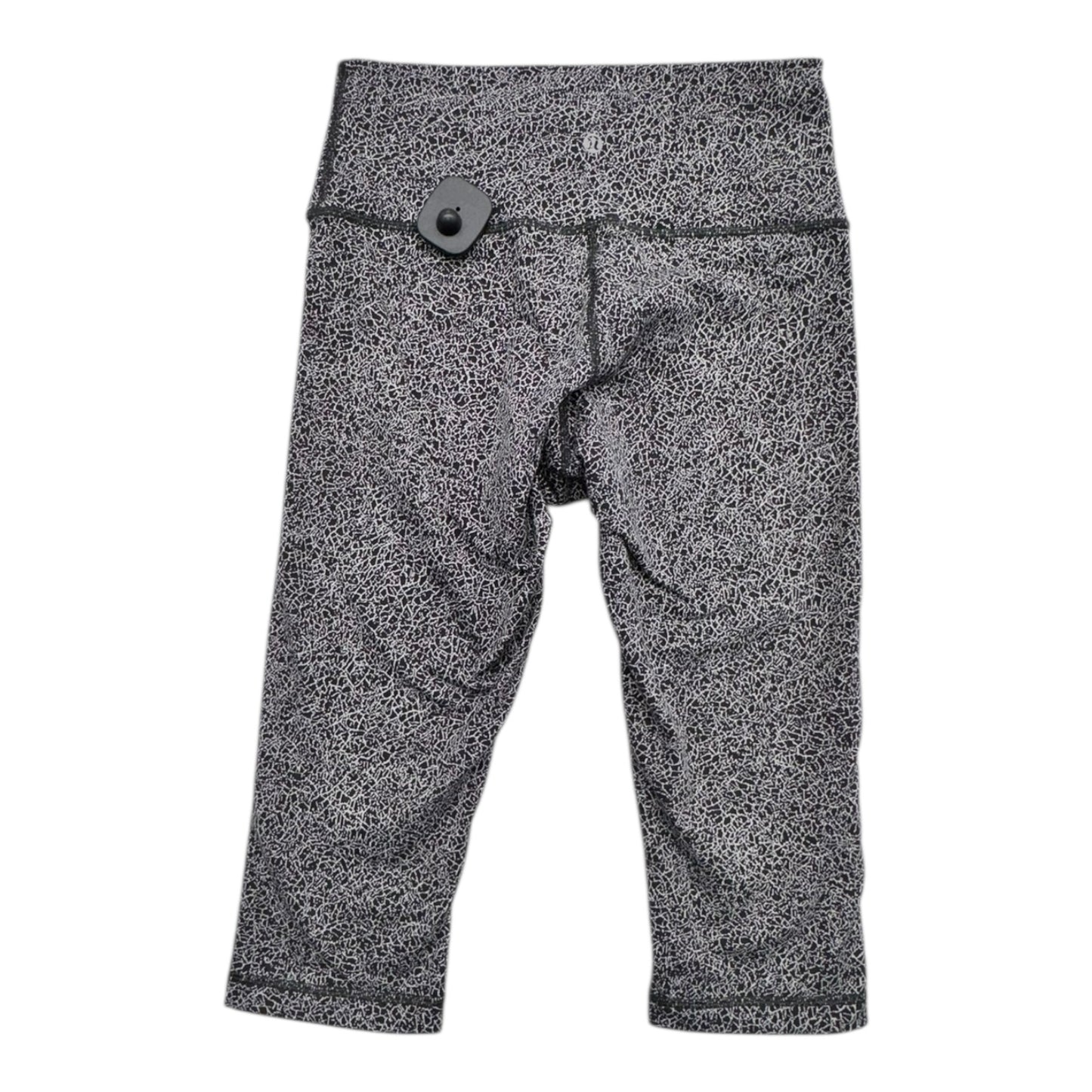 Athletic Leggings Capris By Lululemon In Black & White, Size:8
