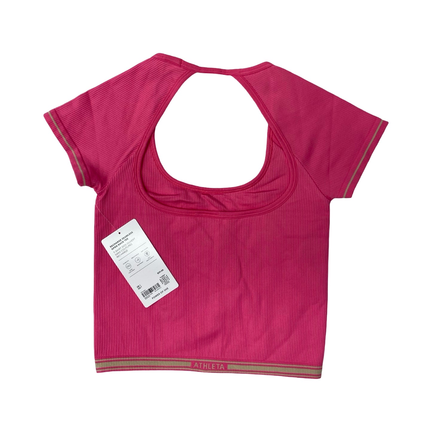 Athletic Top Ss By Athleta In Pink, Size:S