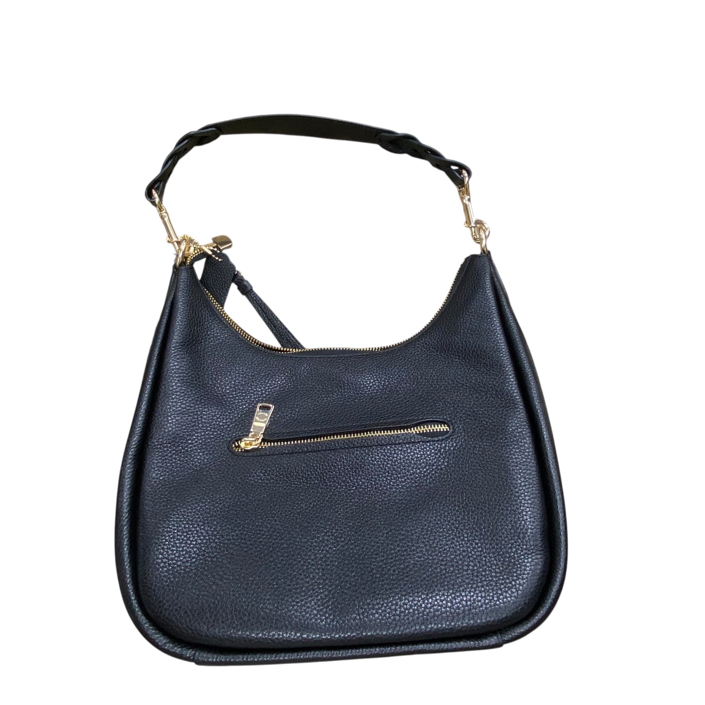 Handbag Designer By Coach In Black & Gold, Size:Medium
