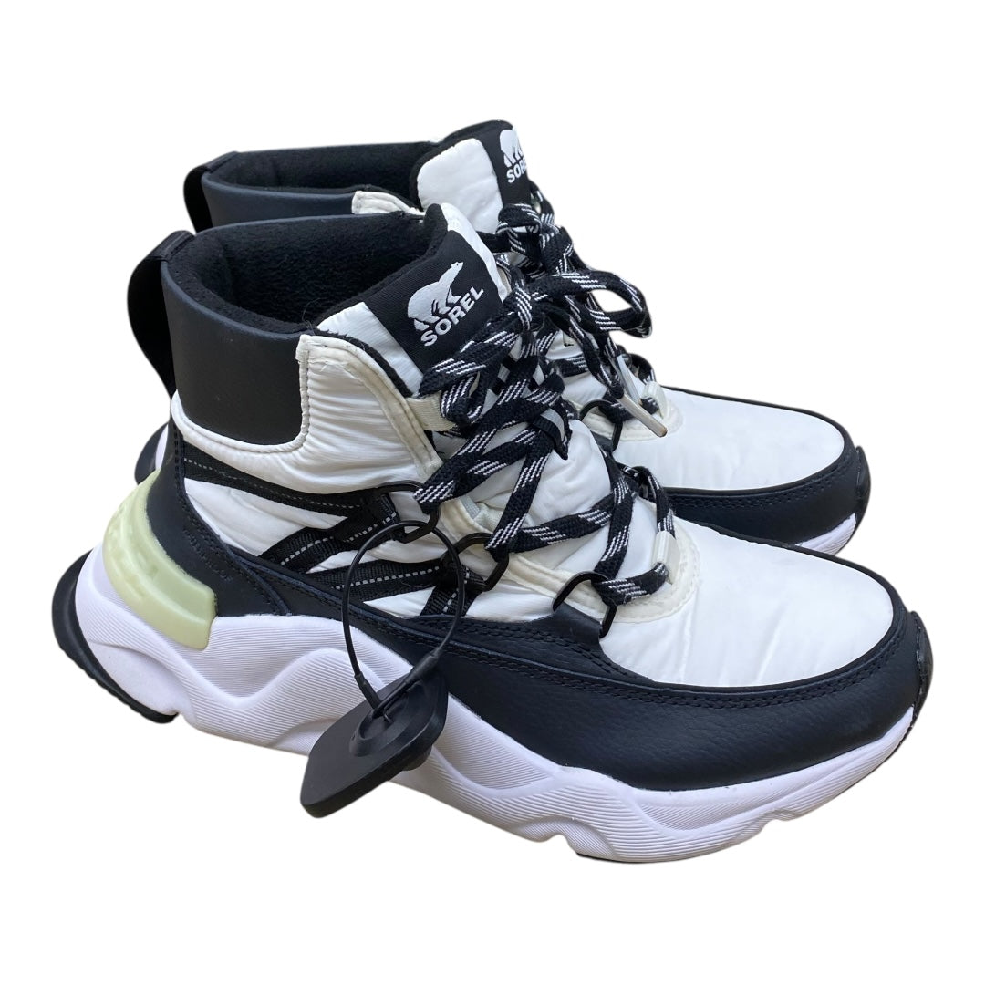 Boots Hiking By Sorel In Black & White, Size:7.5