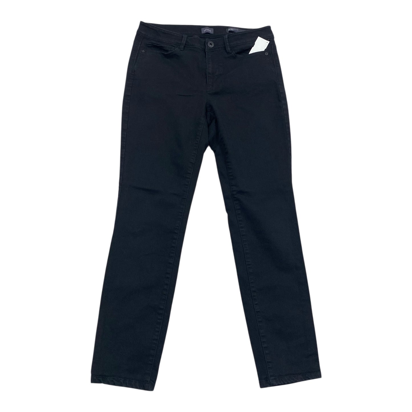 Jeans Skinny By J. Jill In Black Denim, Size:6