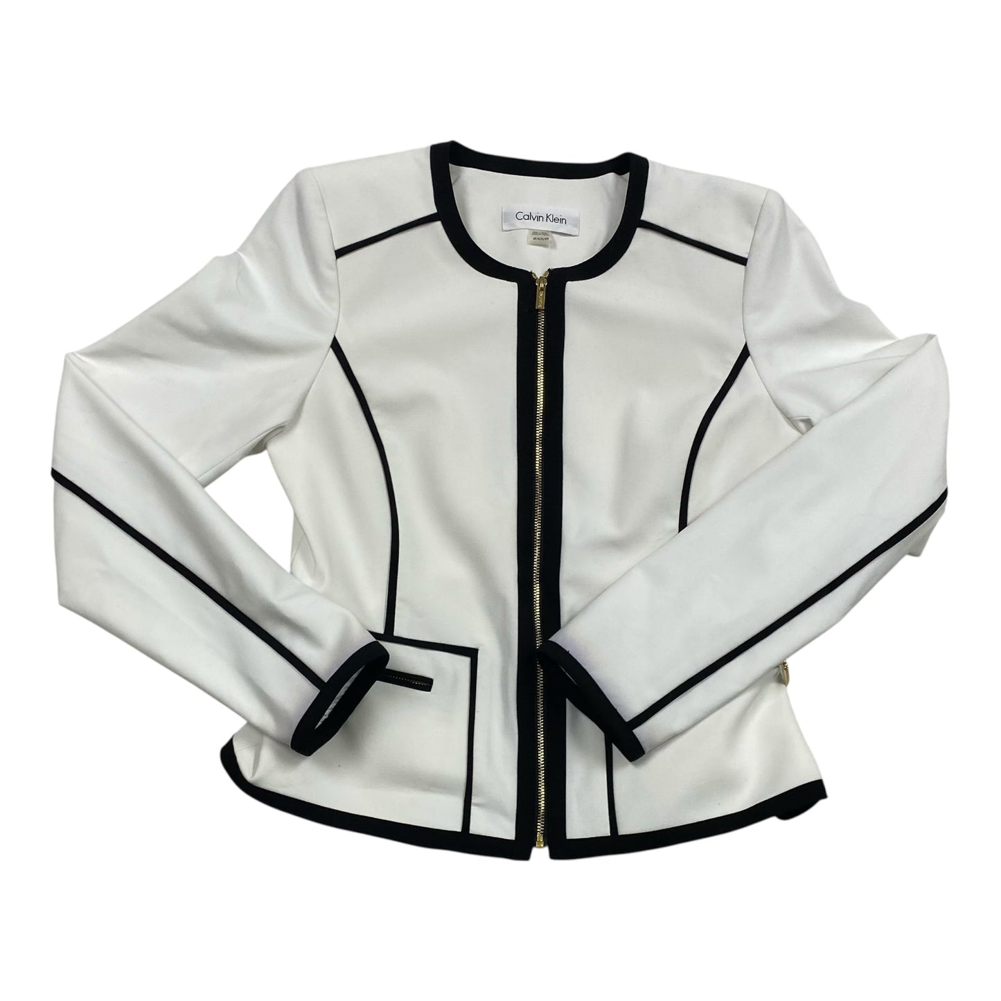 Blazer By Calvin Klein In White, Size:6P