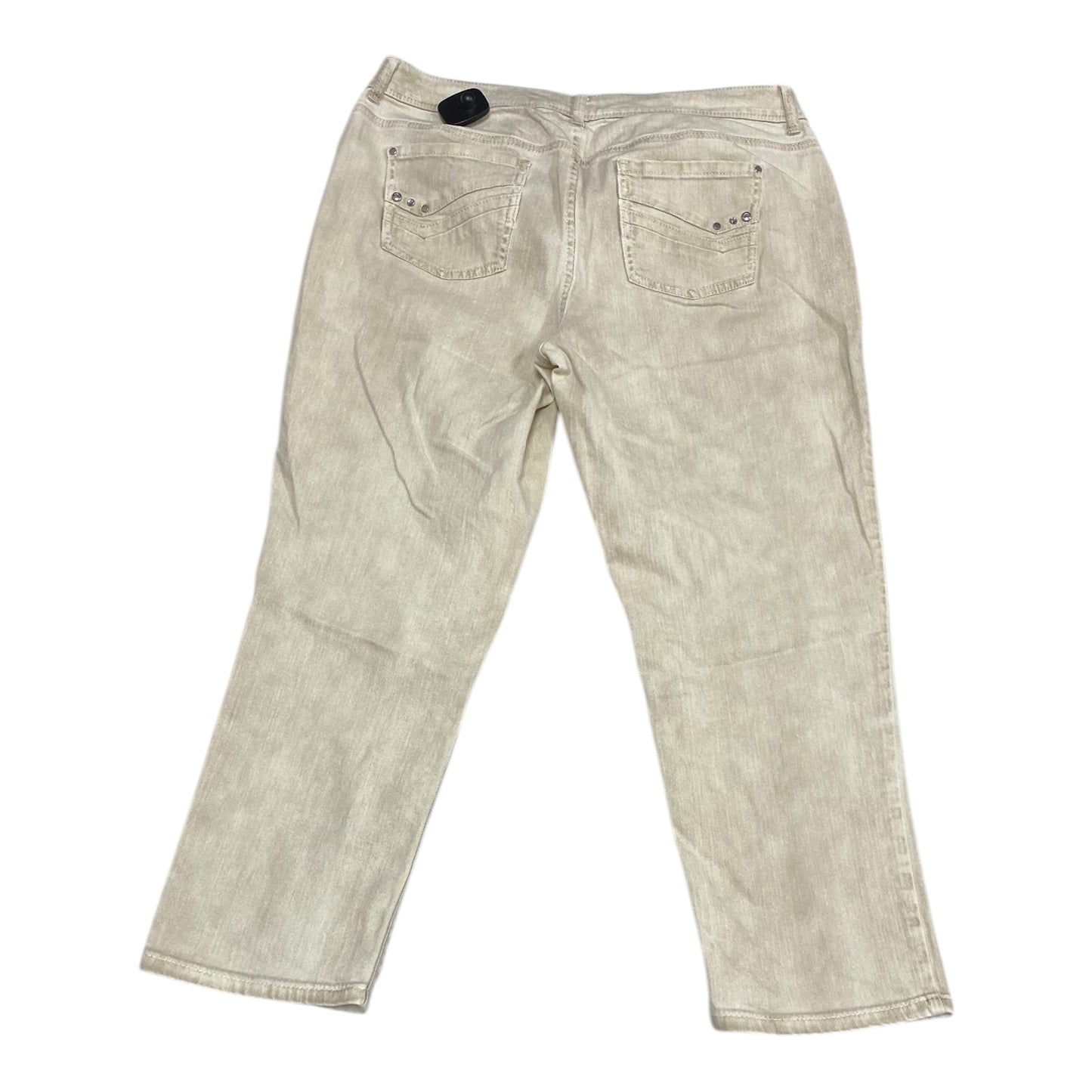 Jeans Cropped By Chicos In Tan Denim, Size:10