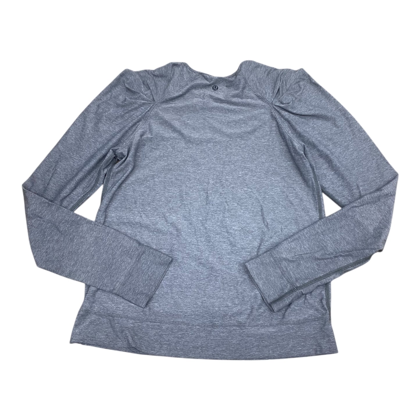 Athletic Top Ls Crewneck By Lululemon In Grey, Size:8