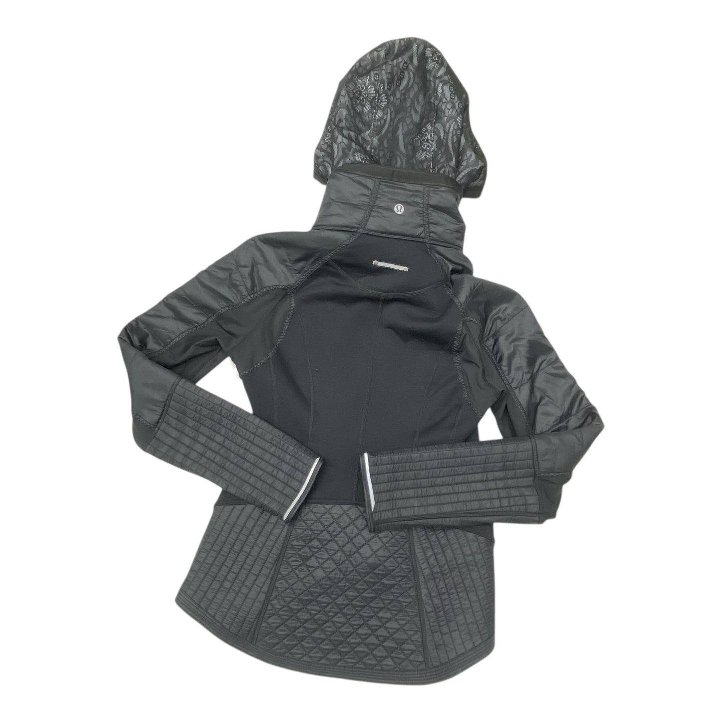 Athletic Jacket By Lululemon In Black, Size:6