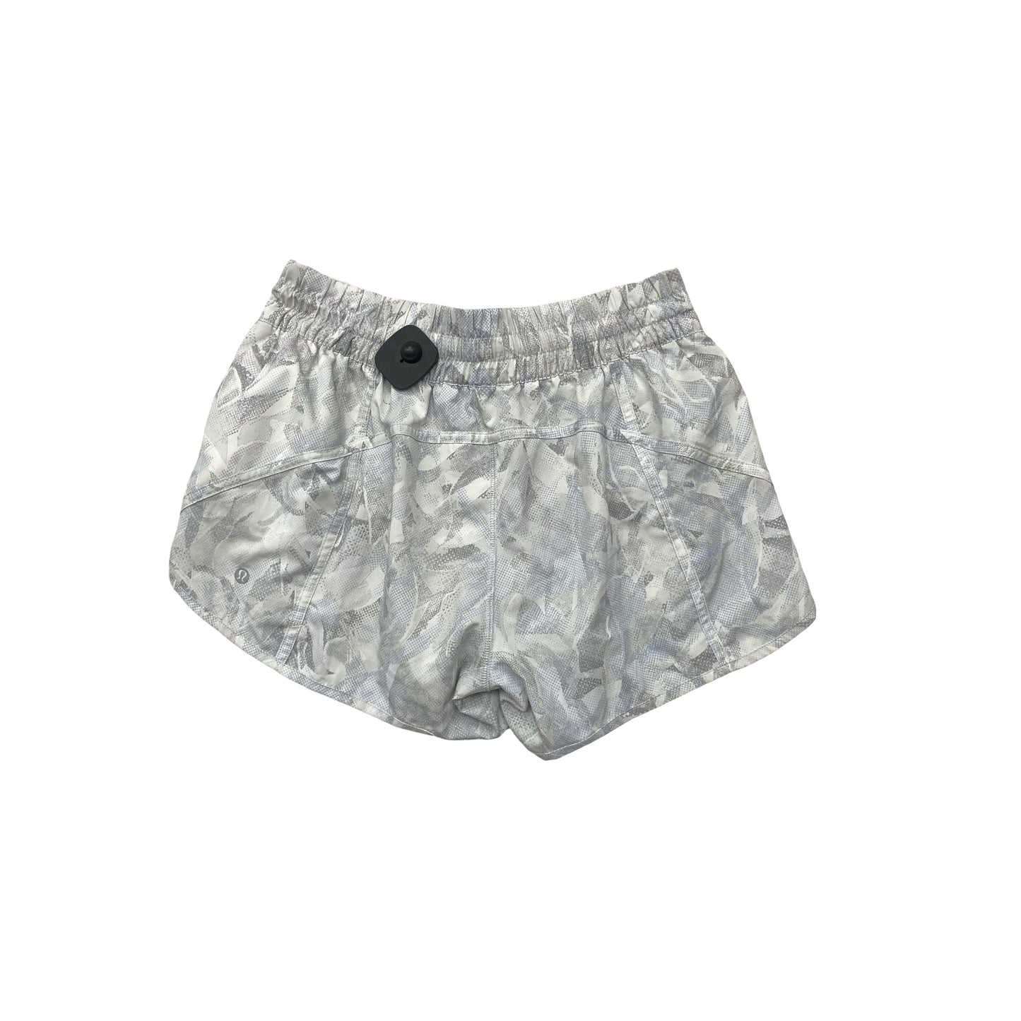 Athletic Shorts By Lululemon In Grey & White, Size:10