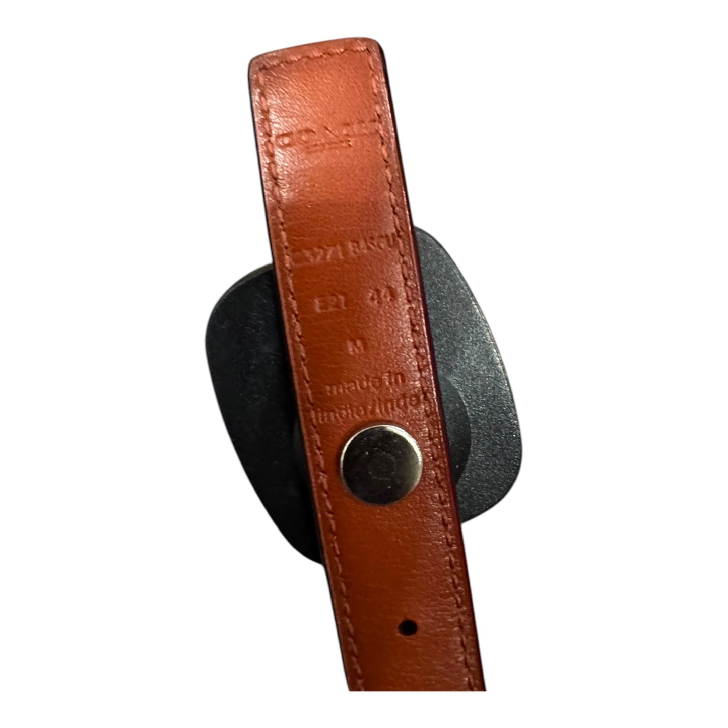 Belt Designer By Coach In Brown & Tan