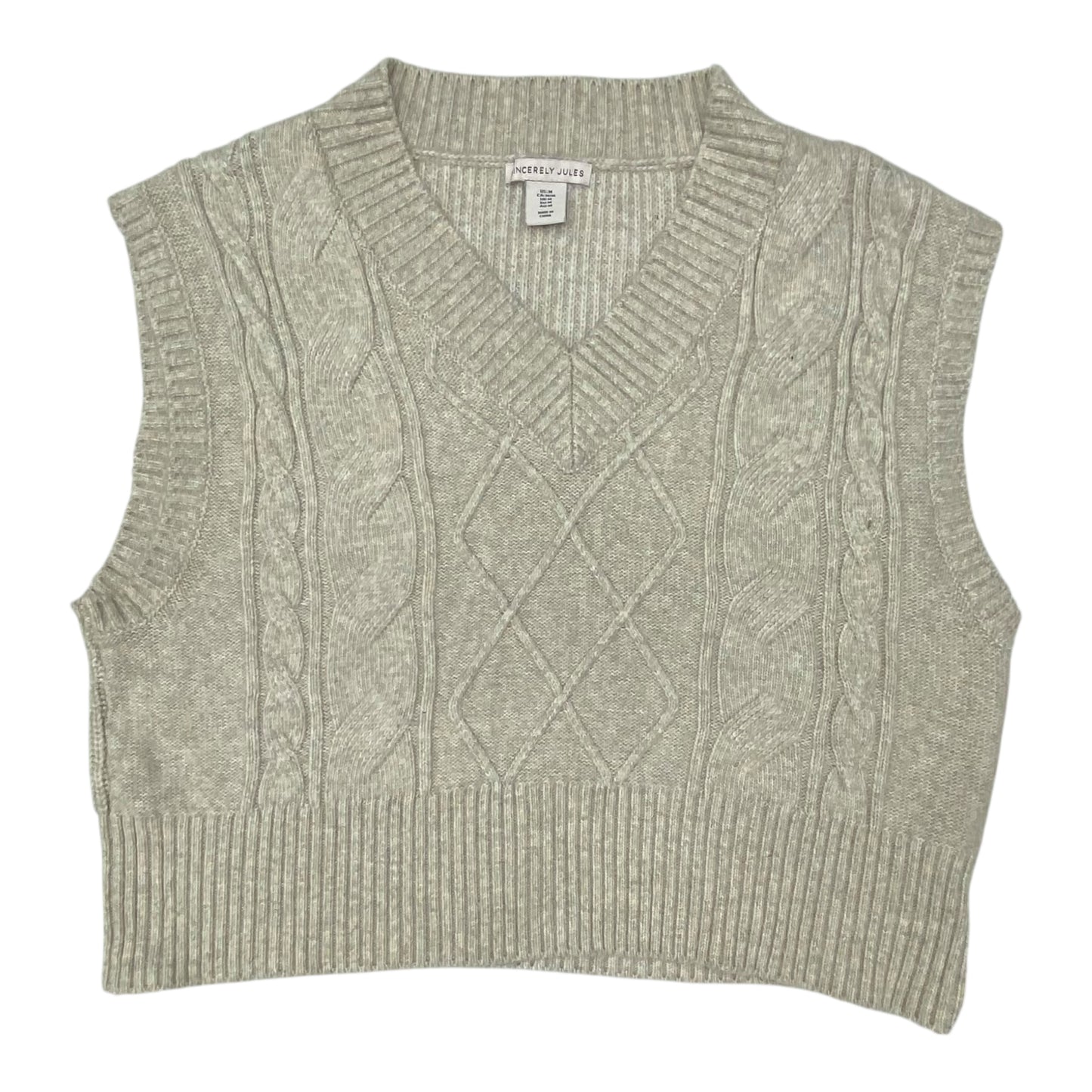 Vest Sweater By Sincerely Jules In Beige, Size:M