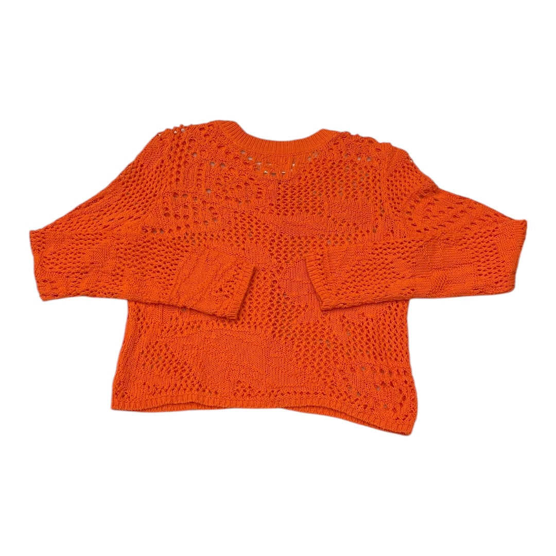 Sweater Cardigan By Anthropologie In Orange, Size:Xxs