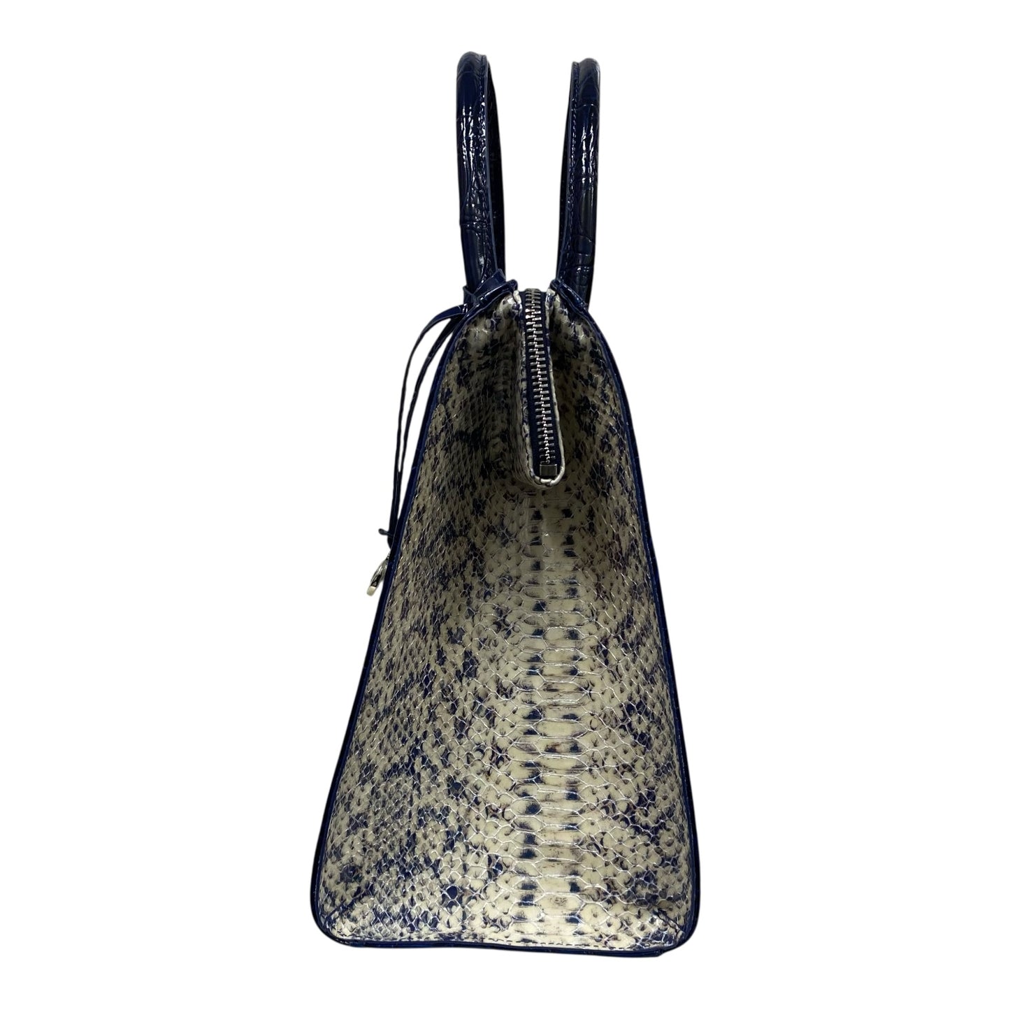 Handbag Designer By Brahmin In Snakeskin Print, Size:Medium