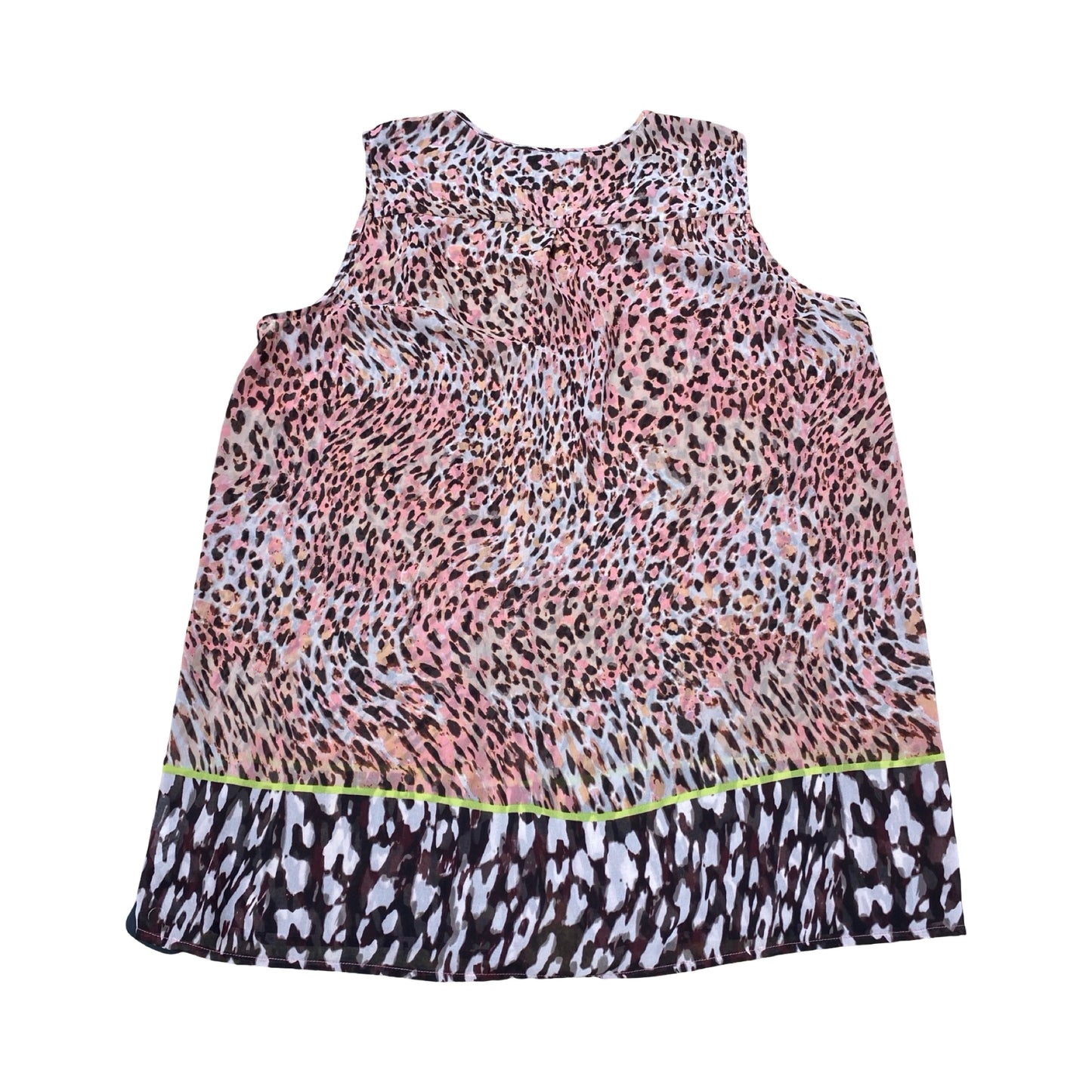 Top Sleeveless By Cabi In Brown & Pink, Size:Xl
