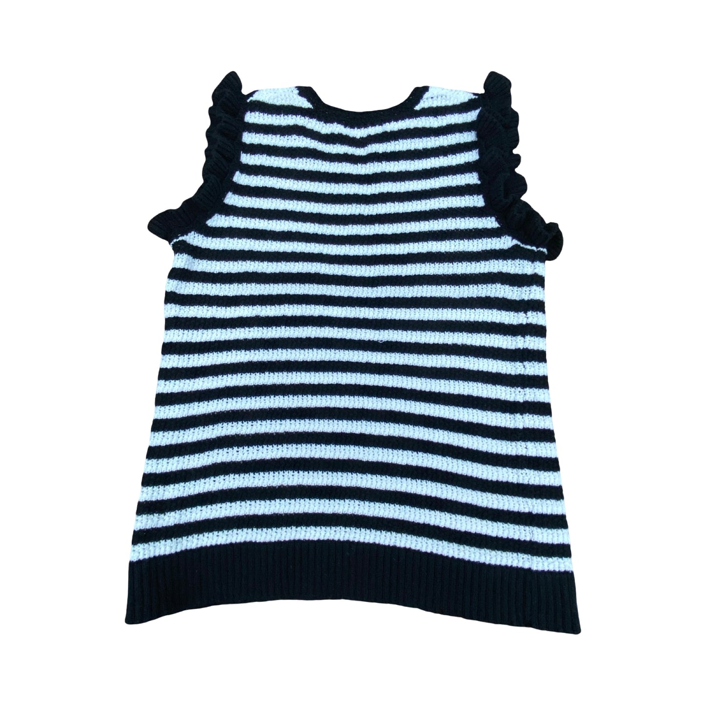 Top Sleeveless By Design History In Black & White, Size:M