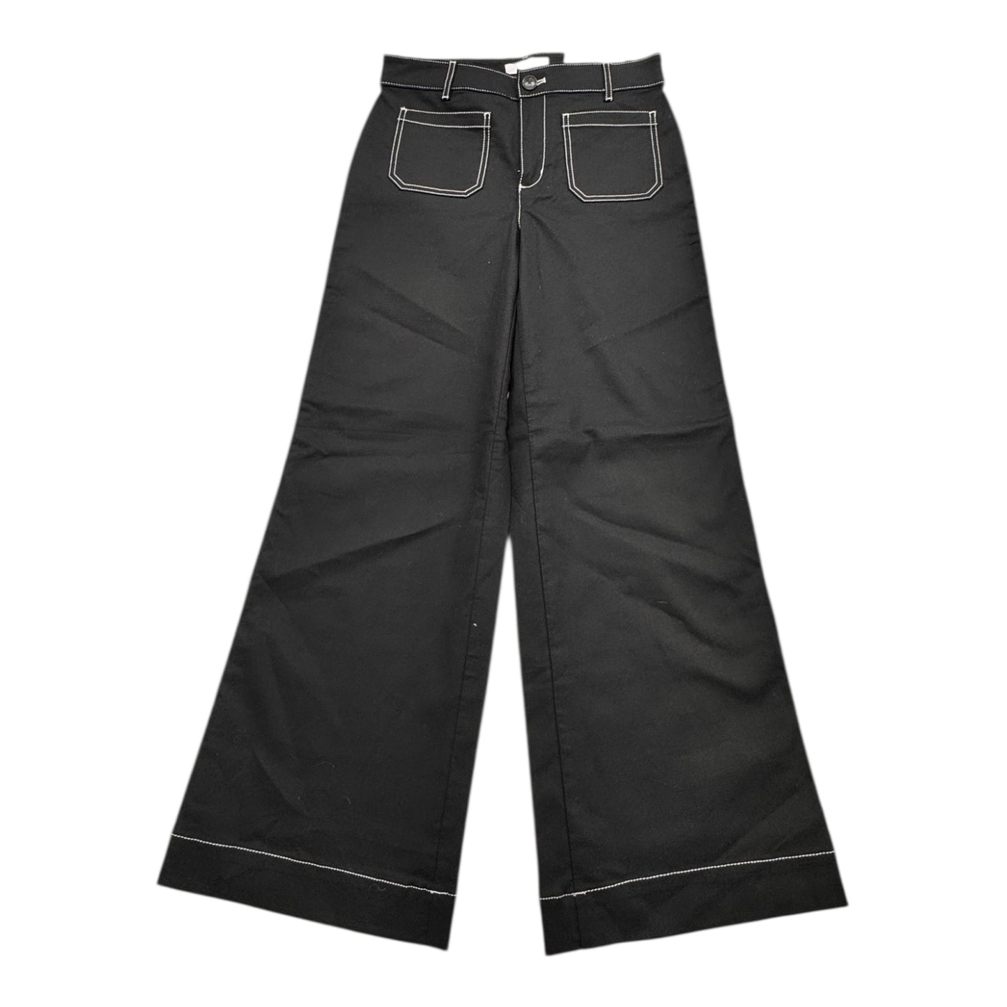 Jeans Wide Leg By Loft In Black, Size:4