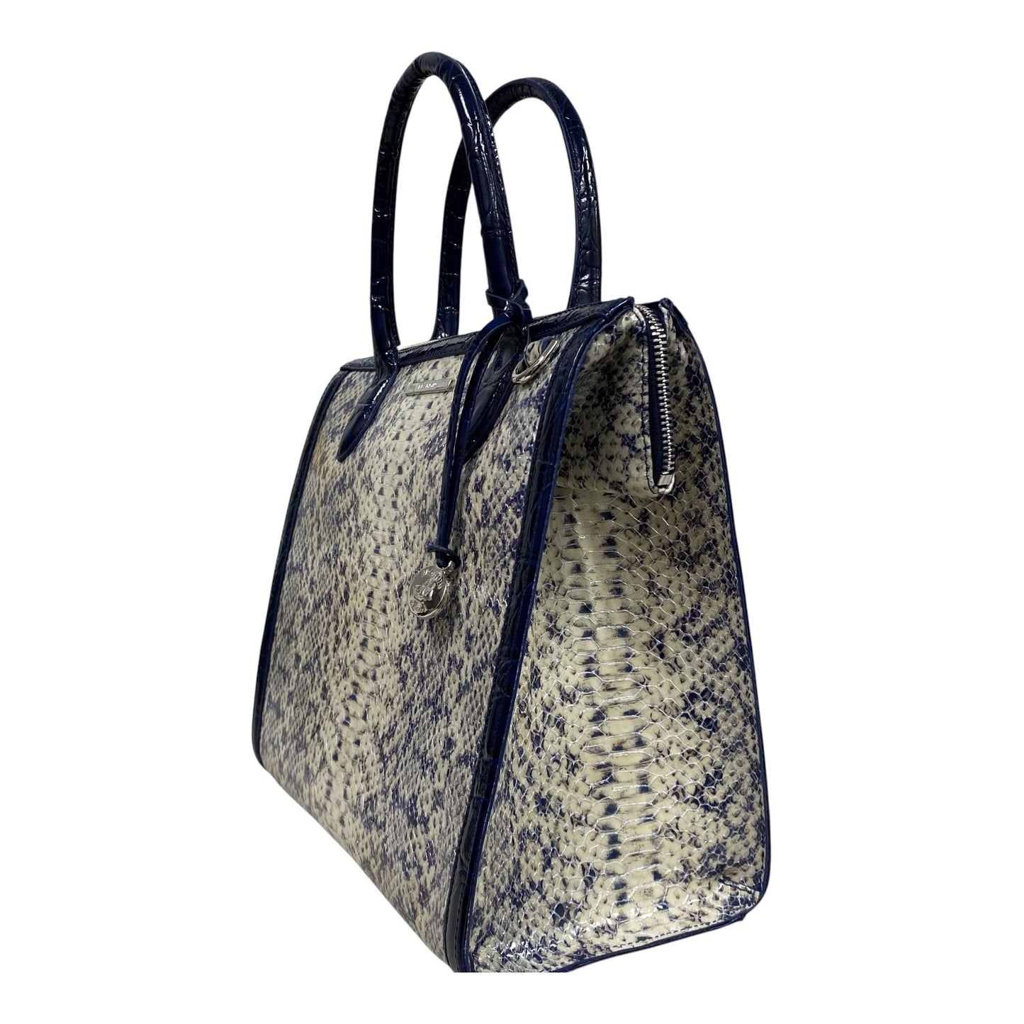 Handbag Designer By Brahmin In Snakeskin Print, Size:Medium