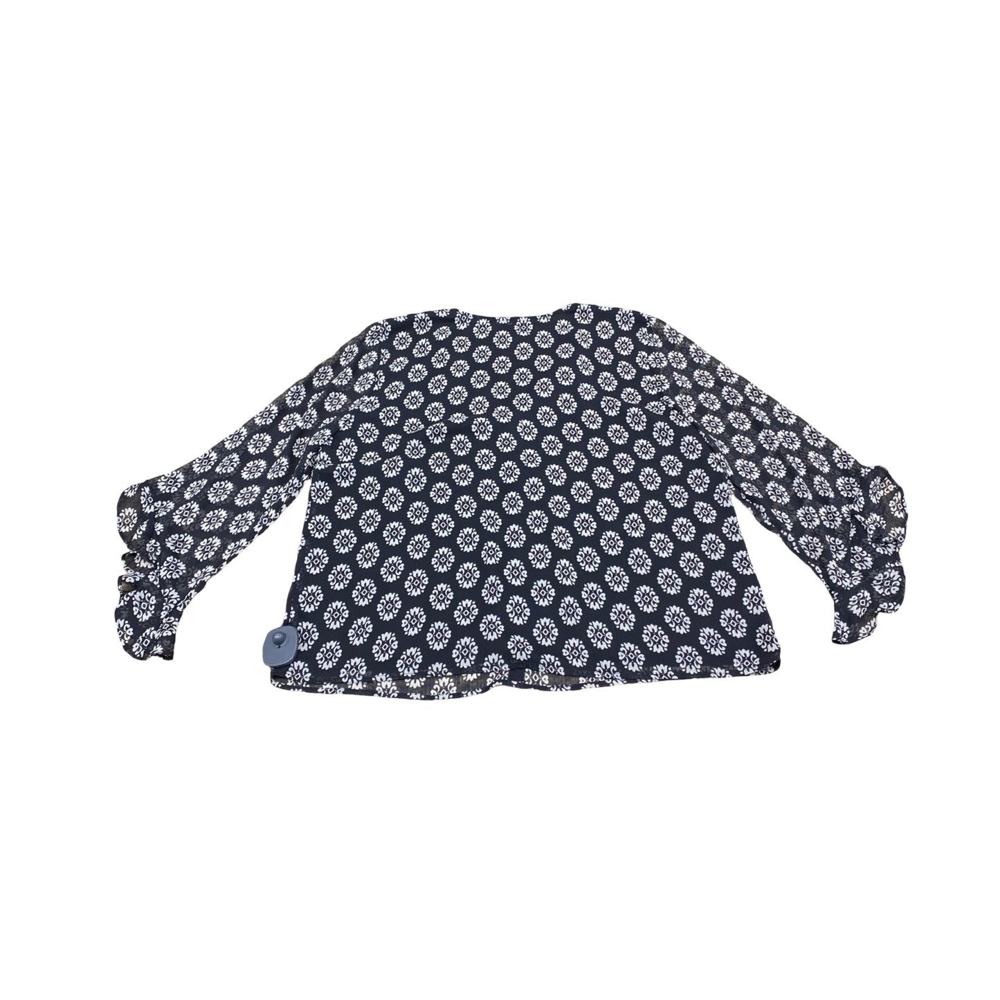 Top Ls By Loft In Black & Cream, Size:L