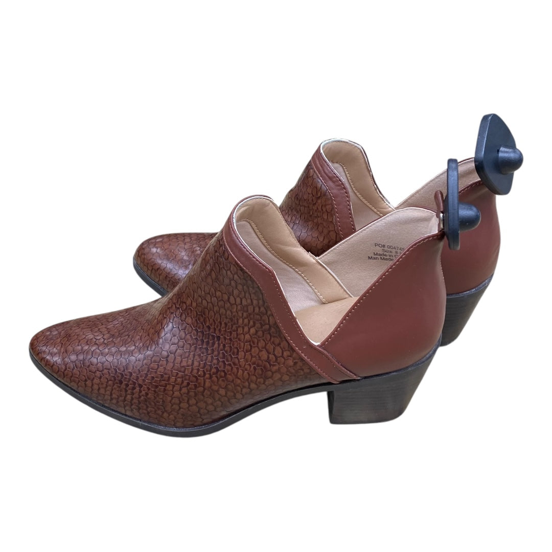 Shoes Heels Block By Journee In Brown, Size:8.5