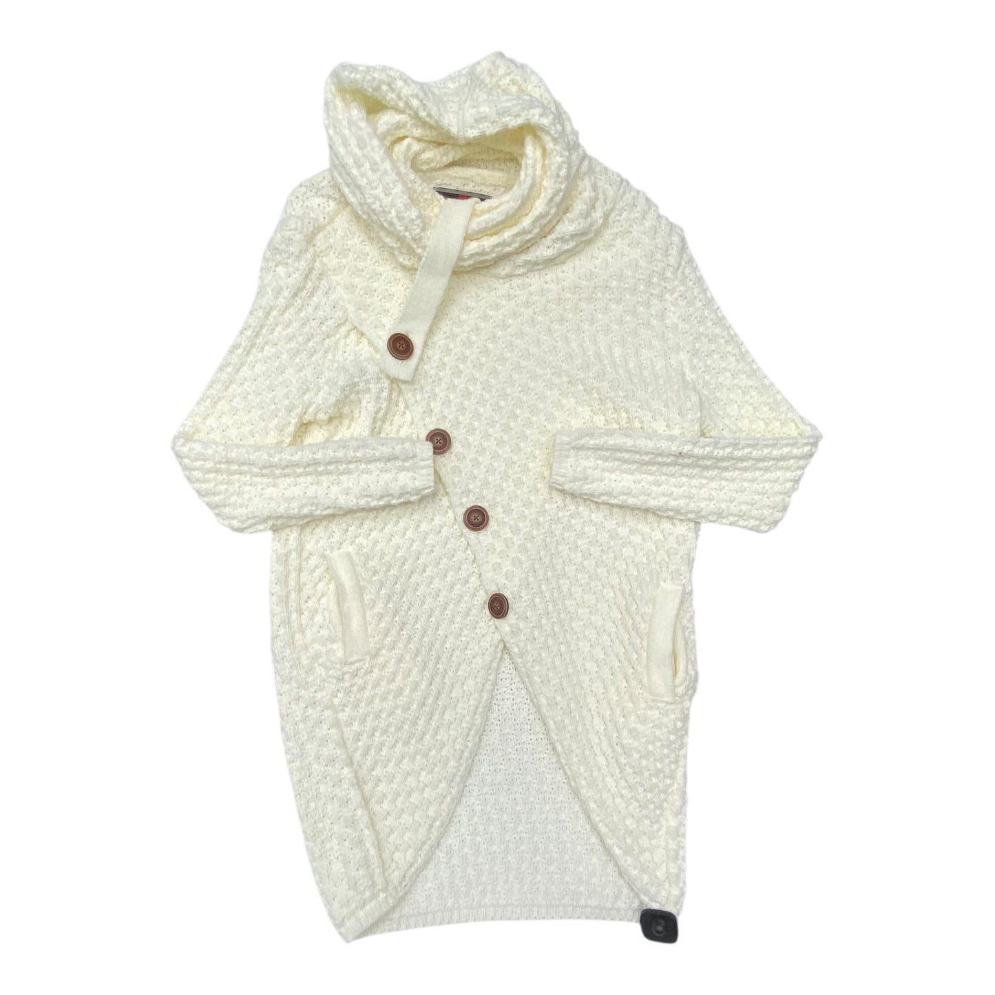 Sweater Cardigan By Toda Bela In White, Size:M