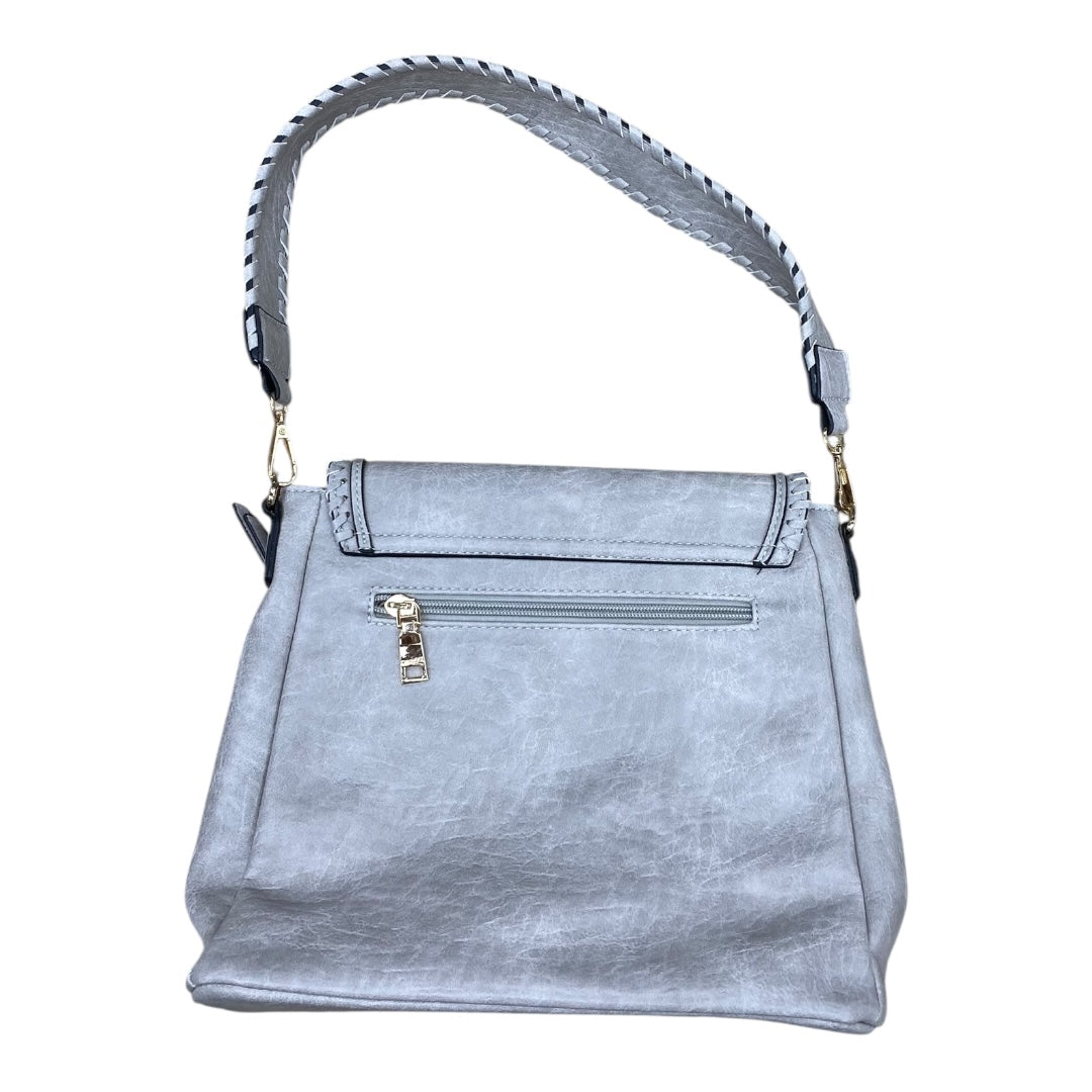 Handbag By Jen & Co In Grey, Size:Medium