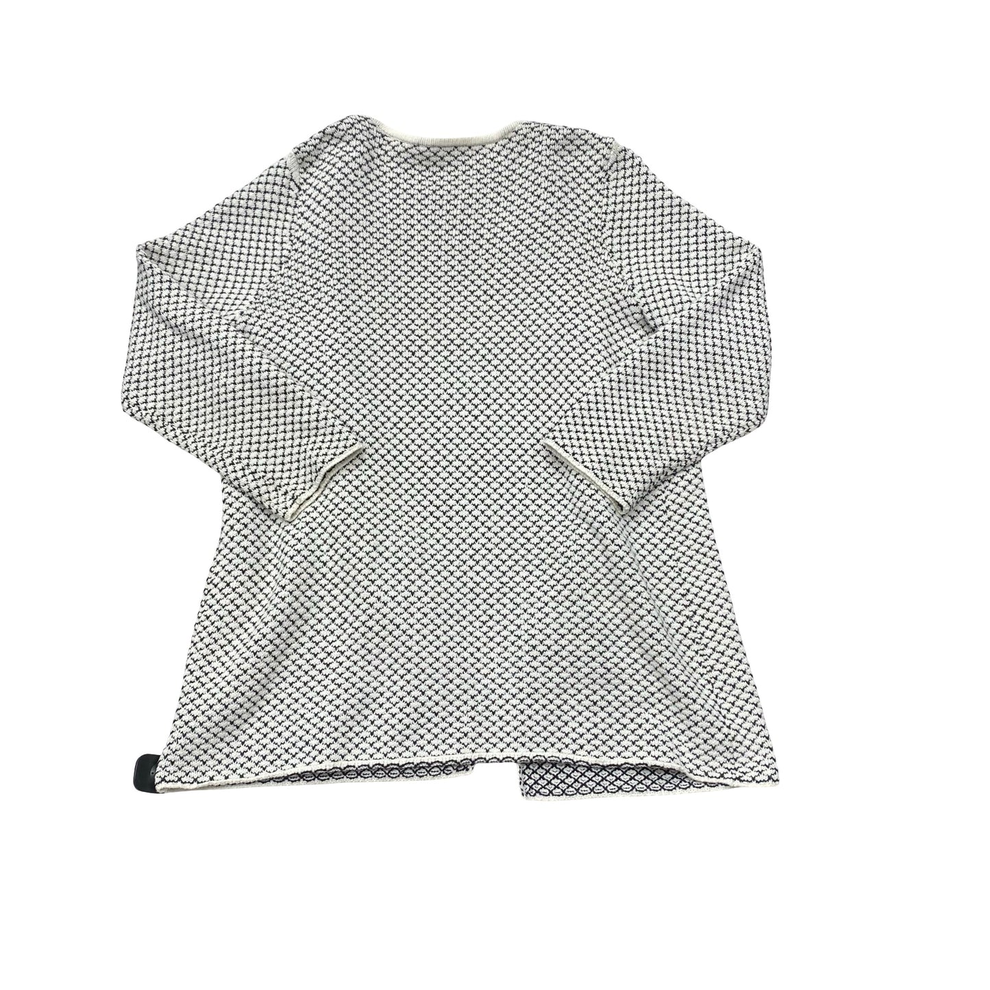 Sweater Cardigan By Ann Taylor In Black & White, Size:Xl