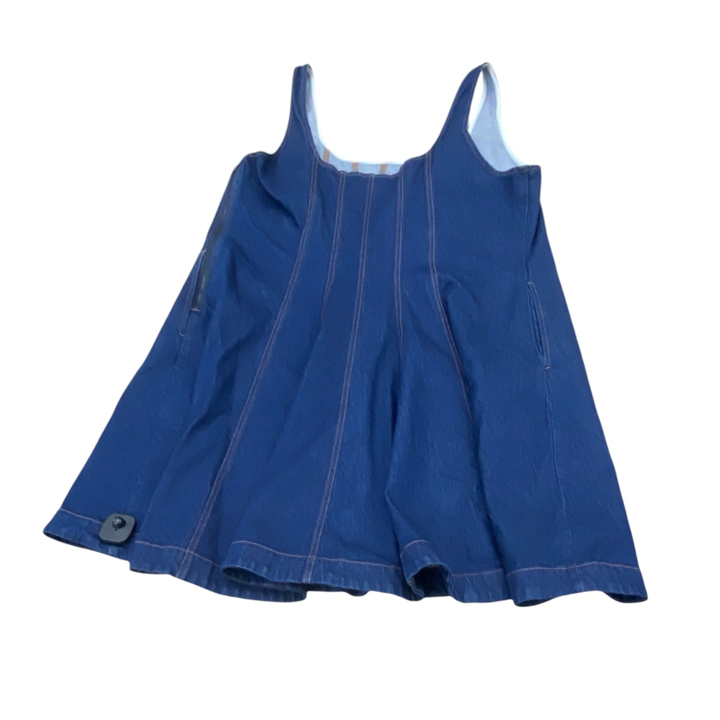 Dress Casual Midi By Target-Designer In Blue Denim, Size:2X
