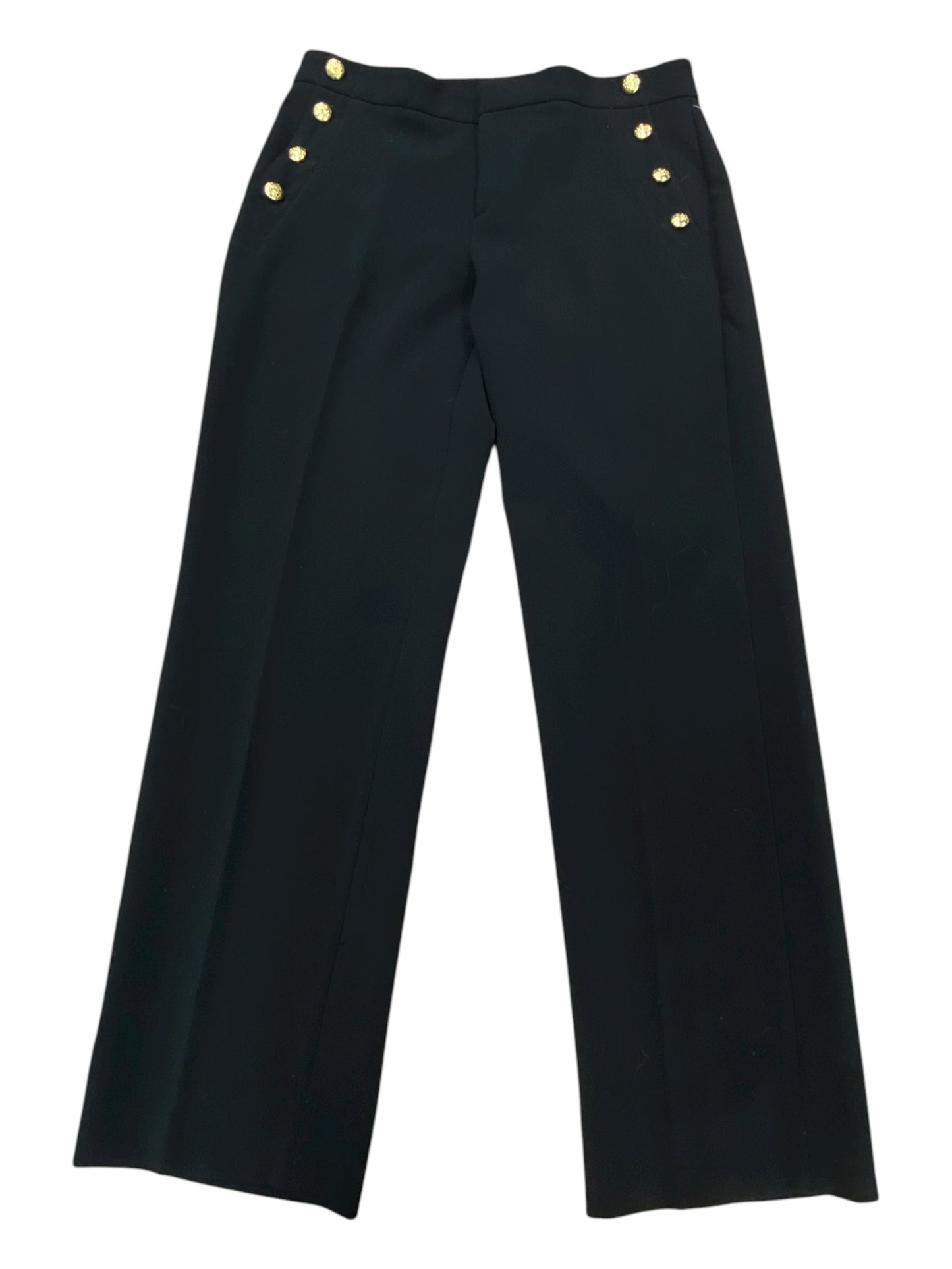 Pants Dress By Banana Republic In Black & Gold, Size:8