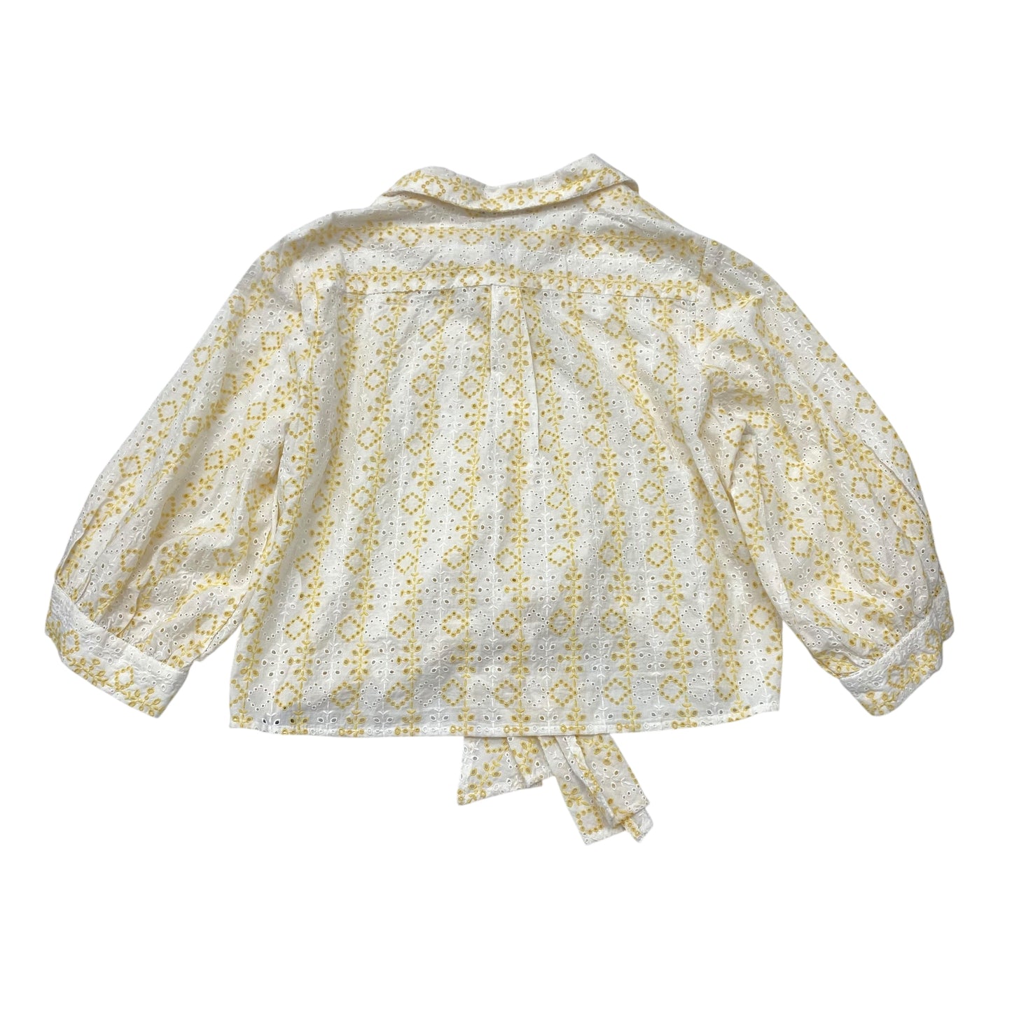 Top Ls By Karen Kane In White & Yellow, Size:Xl