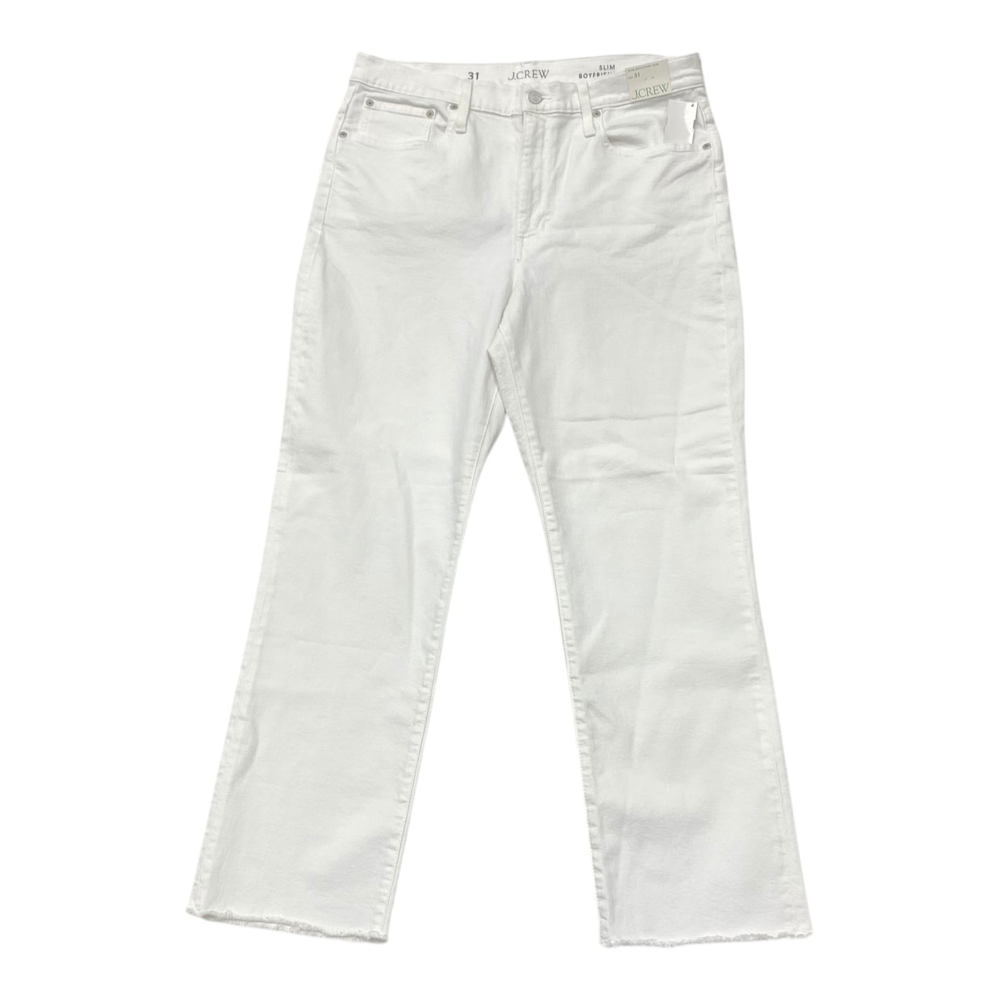 Jeans Boyfriend By J. Crew In White Denim, Size:12