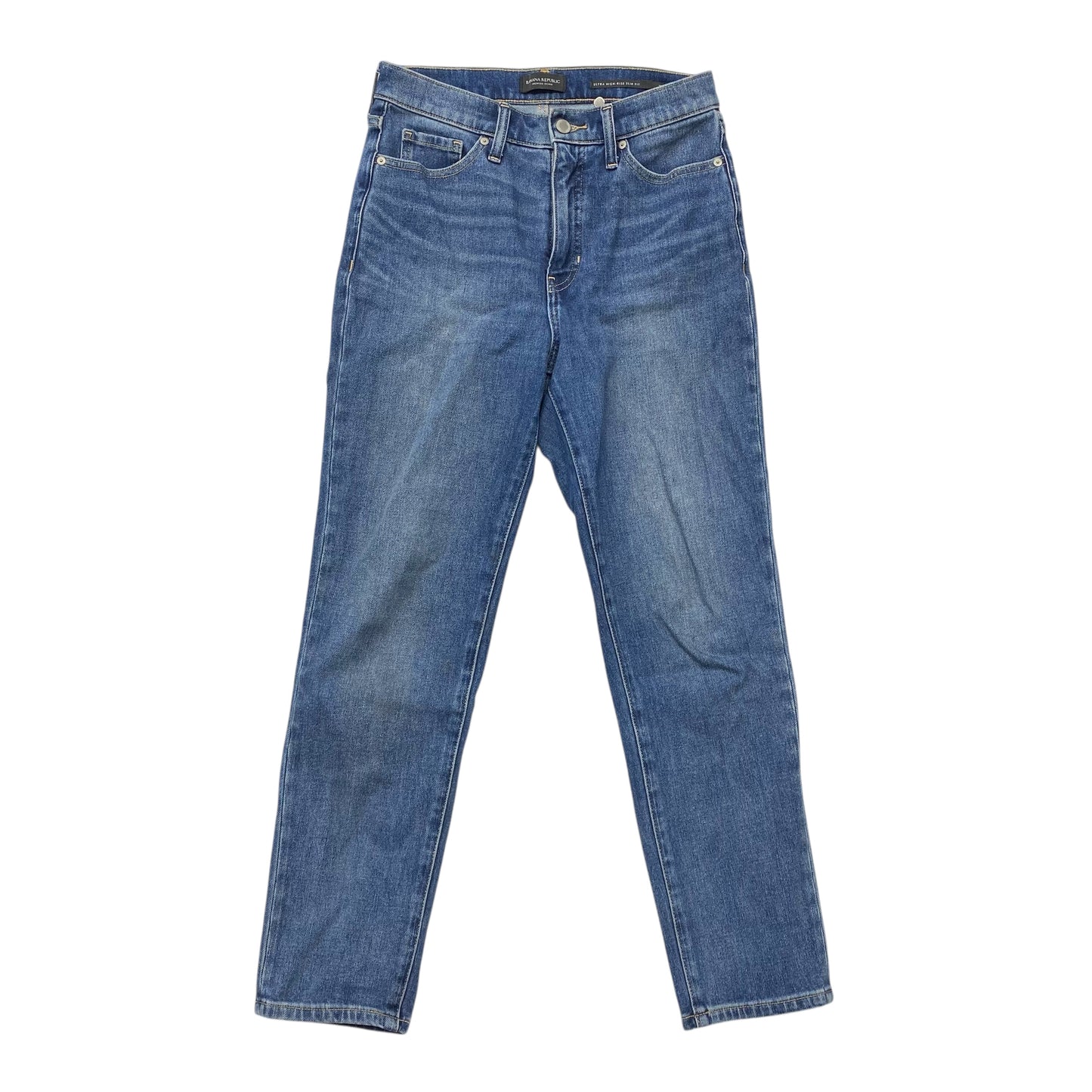 Jeans Straight By Banana Republic In Blue Denim, Size:6
