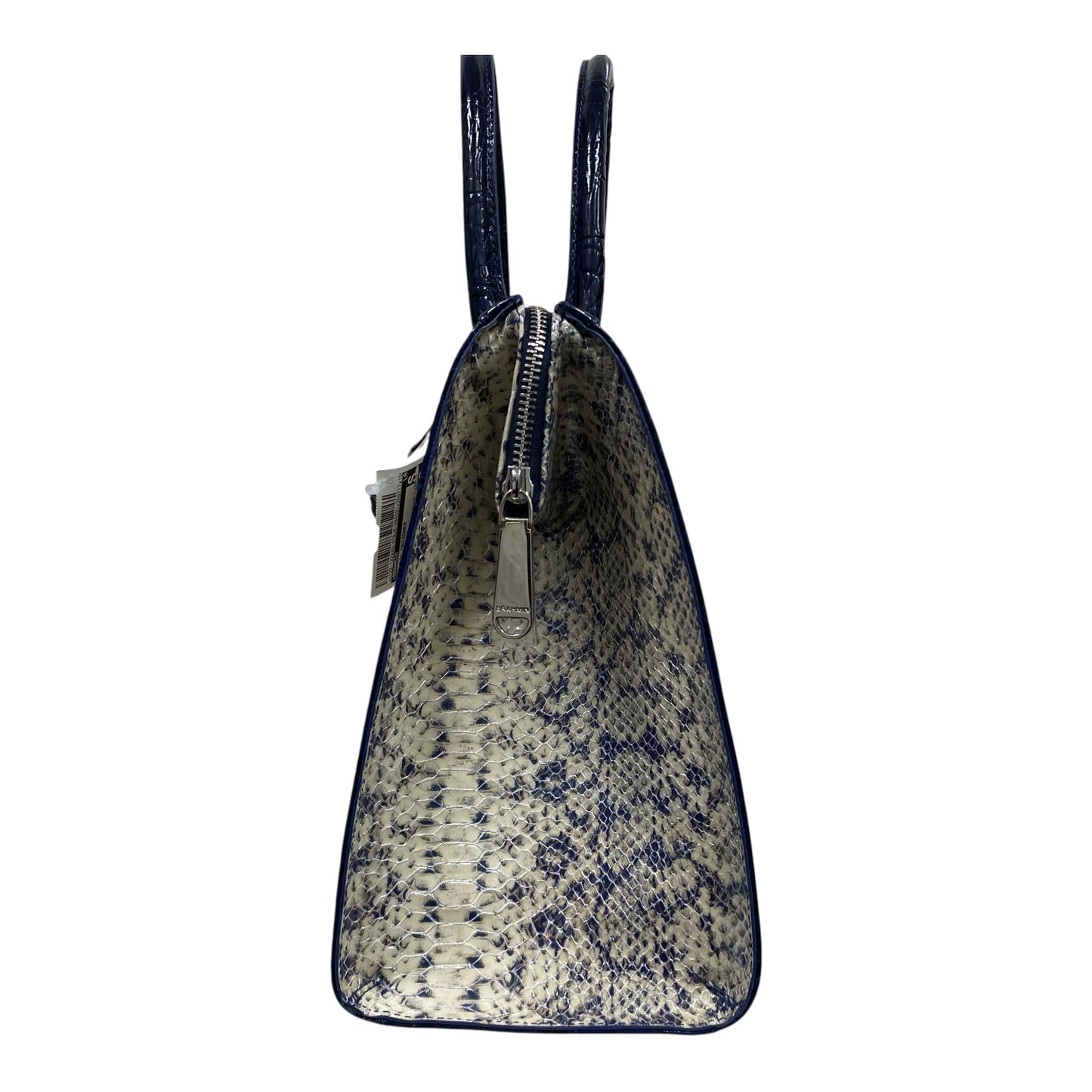 Handbag Designer By Brahmin In Snakeskin Print, Size:Medium