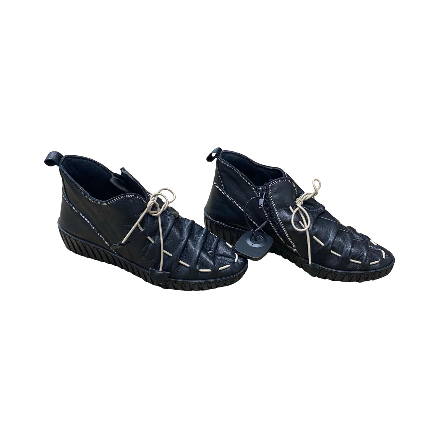 Boots Ankle Flats By Spring Step In Black, Size:8.5