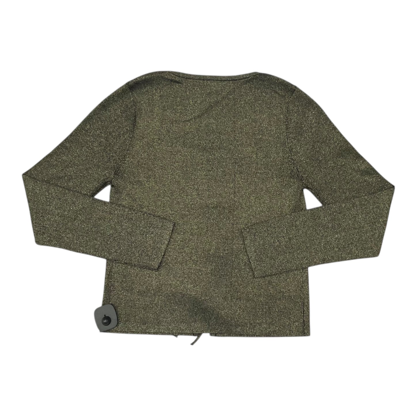 Sweater Cardigan By Loft In Black & Gold, Size:M