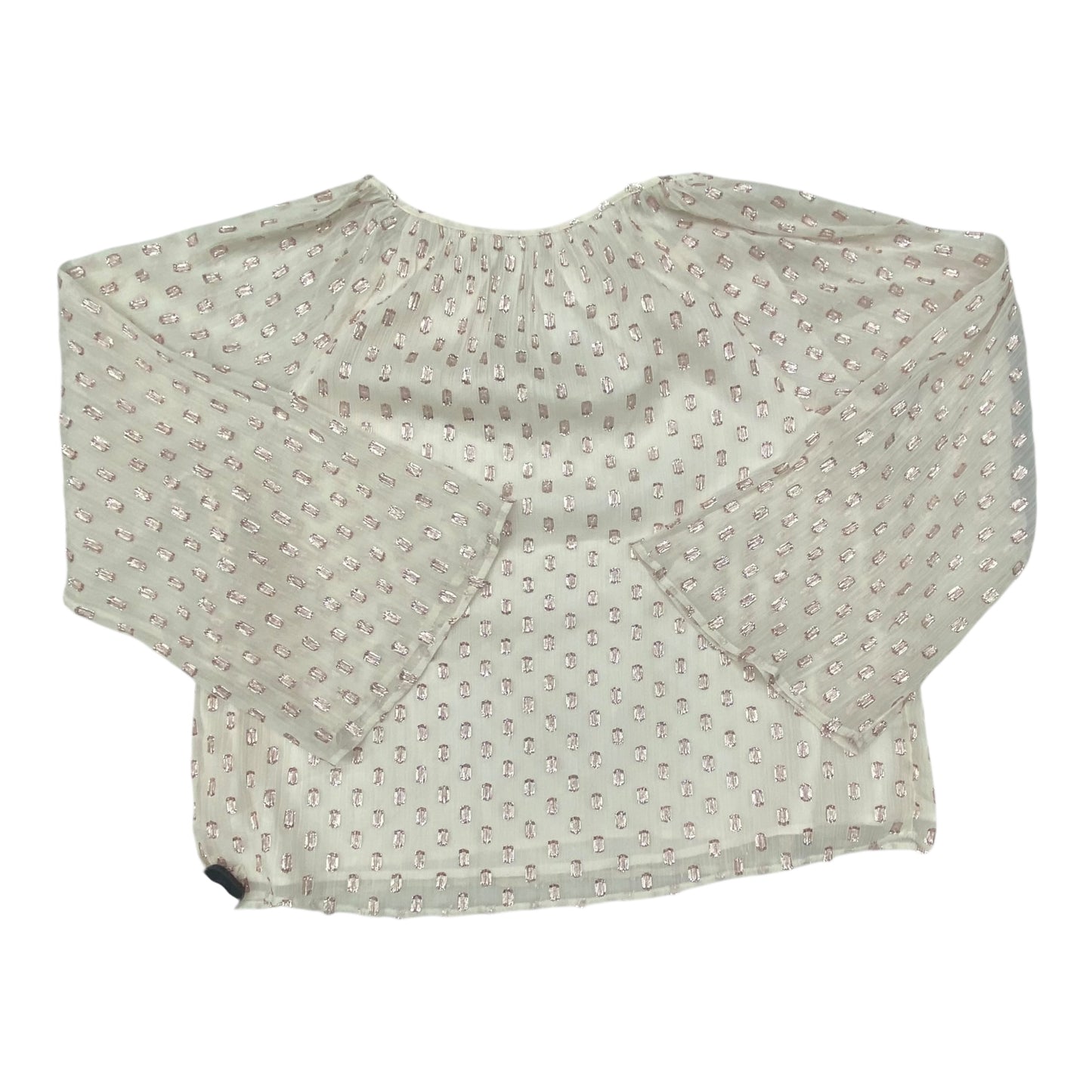 Top Ls By Loft In Cream & Pink, Size:M