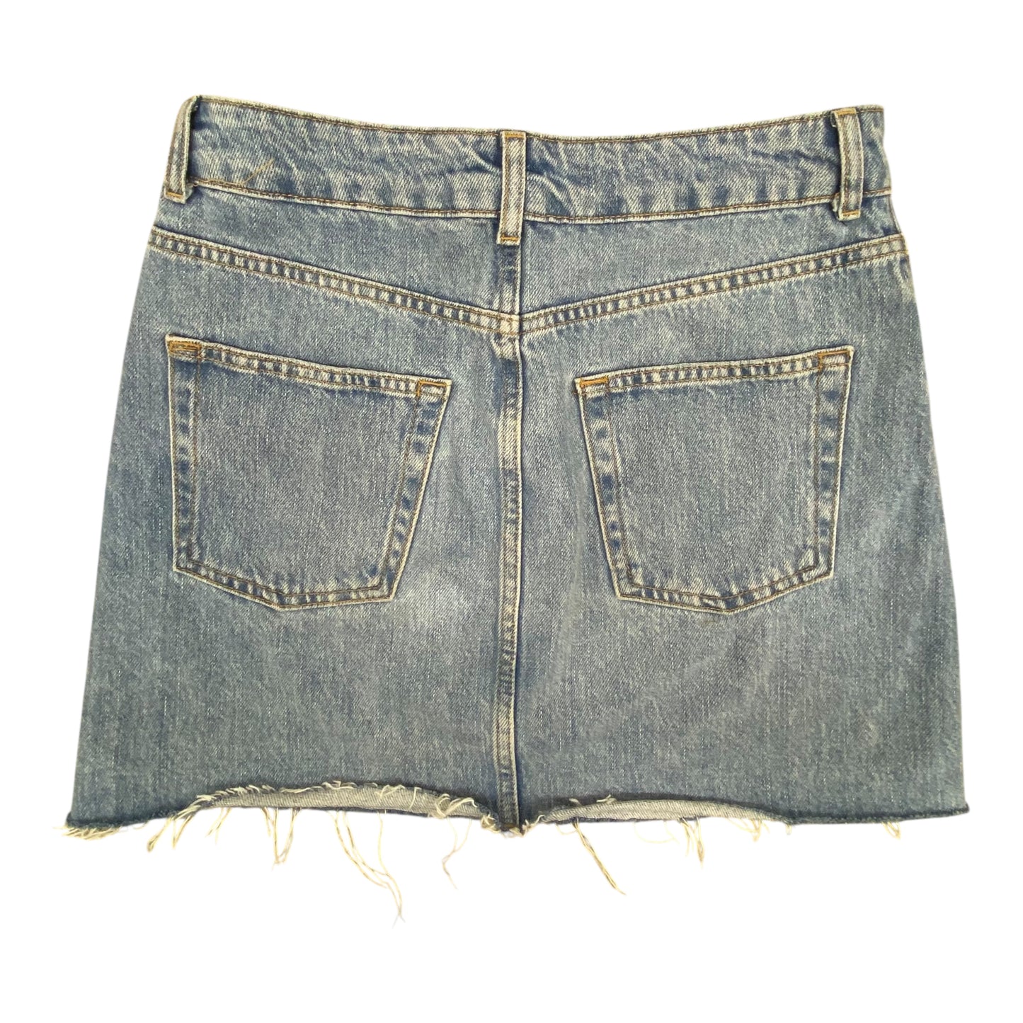 Skirt Midi By Topshop In Blue, Size:6