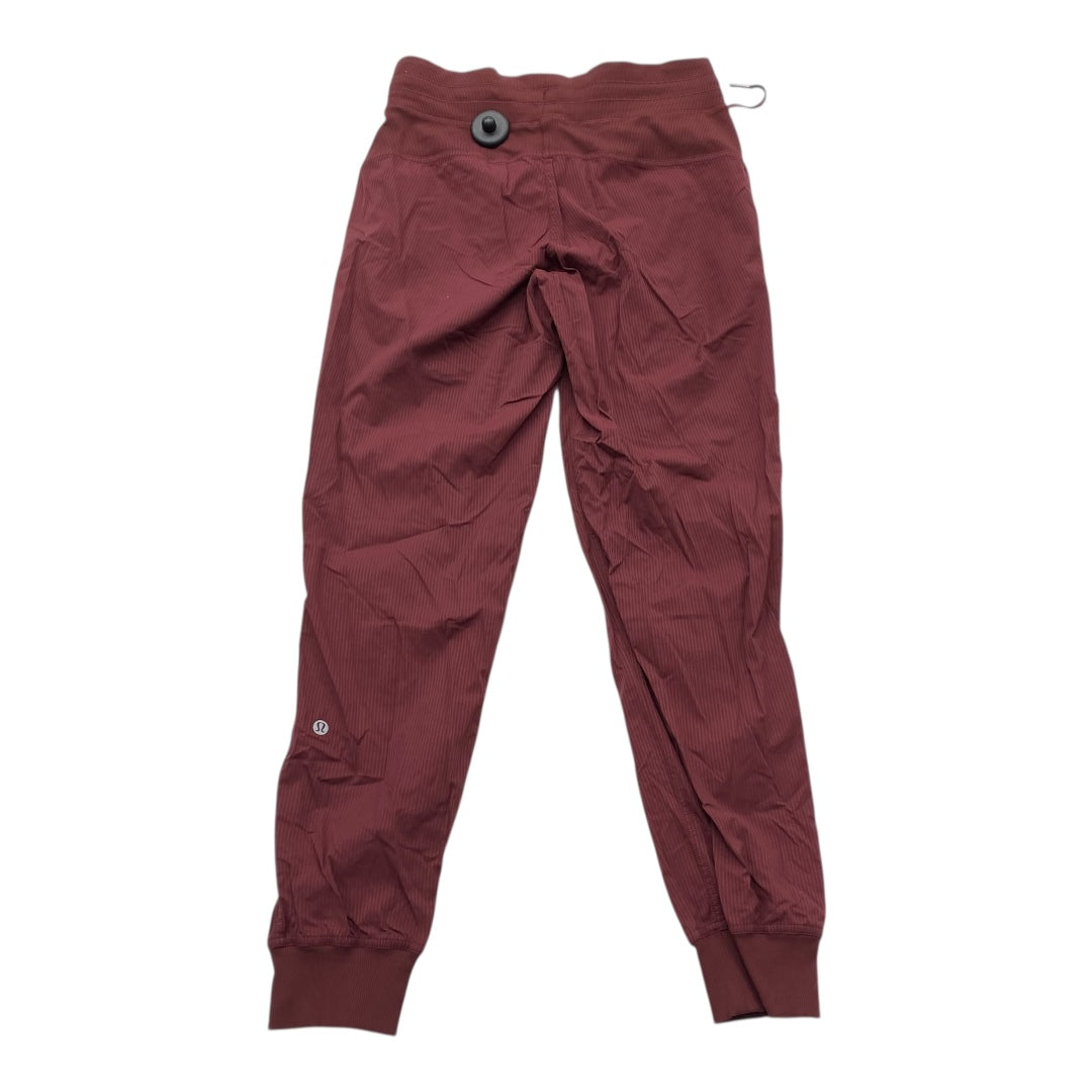 Athletic Pants By Lululemon In Maroon, Size:6