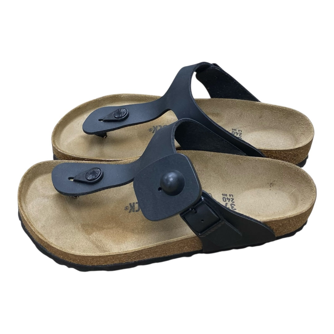 Sandals Designer By Birkenstock In Black & Brown, Size:6.5