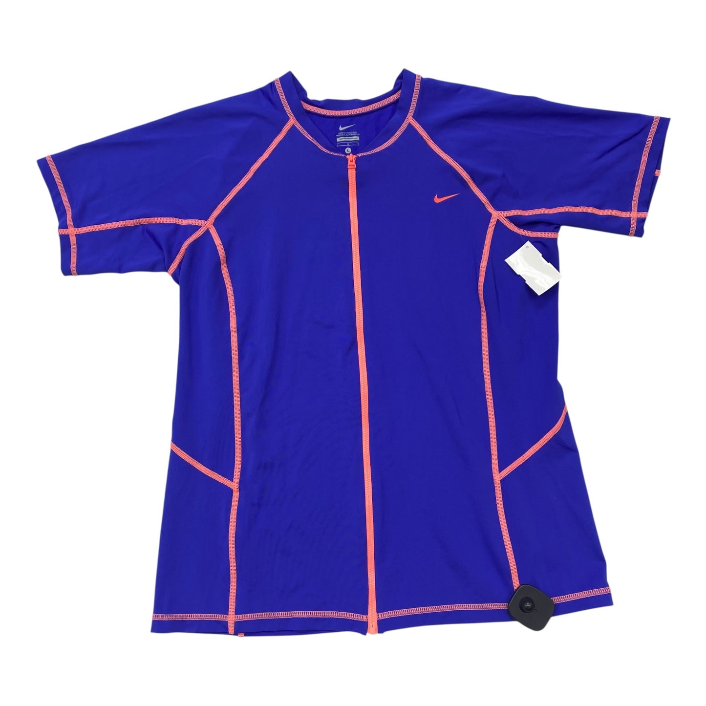 Athletic Top Ss By Nike In Purple, Size:L