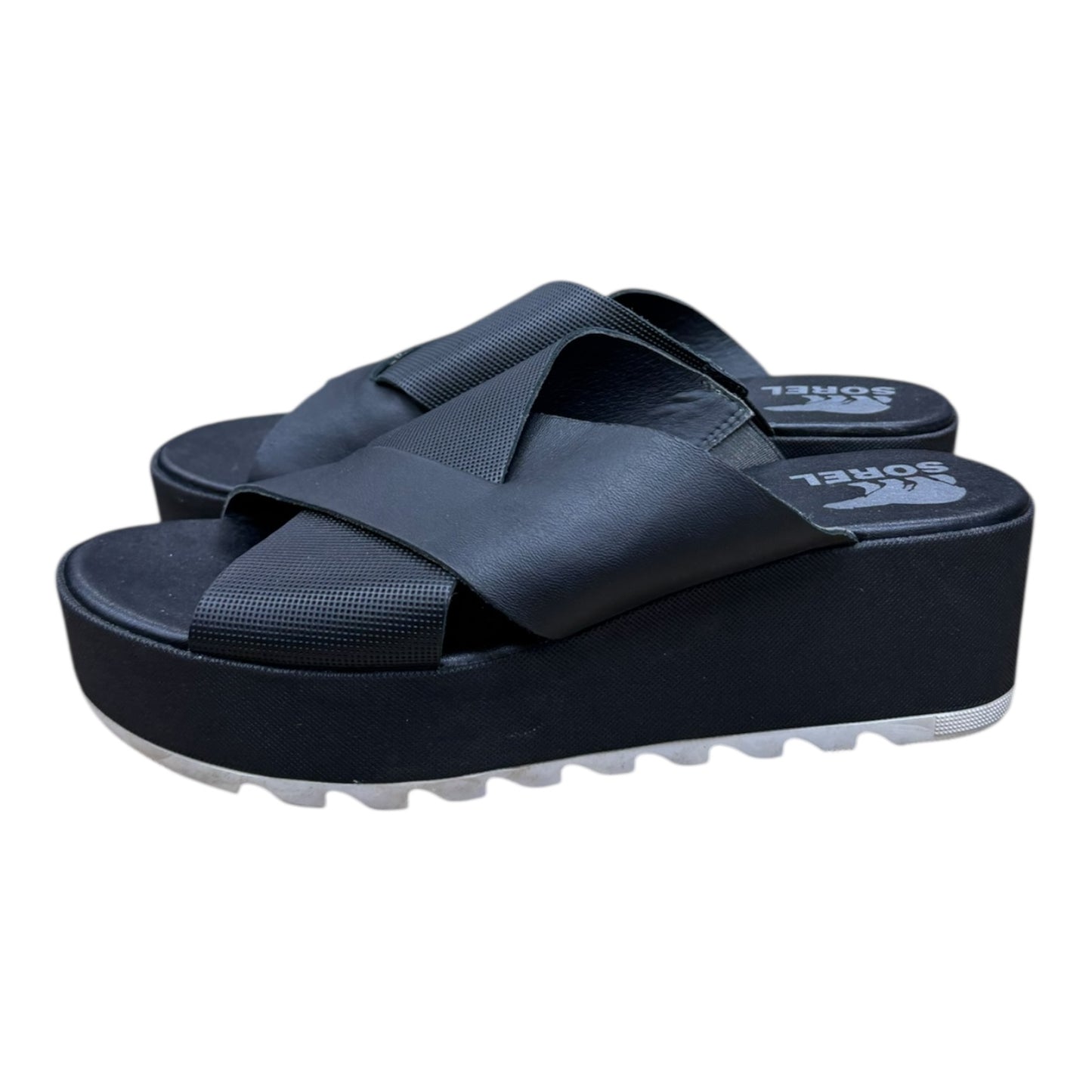 Sandals Designer By Sorel In Black, Size:9