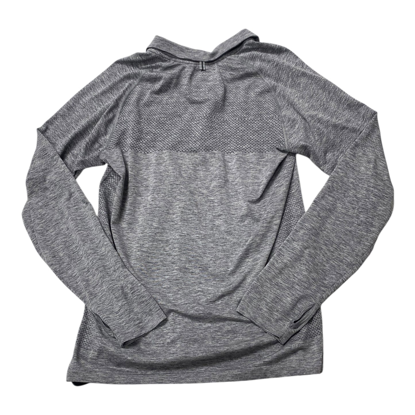 Athletic Top Ls Collar By Nike In Grey, Size:M