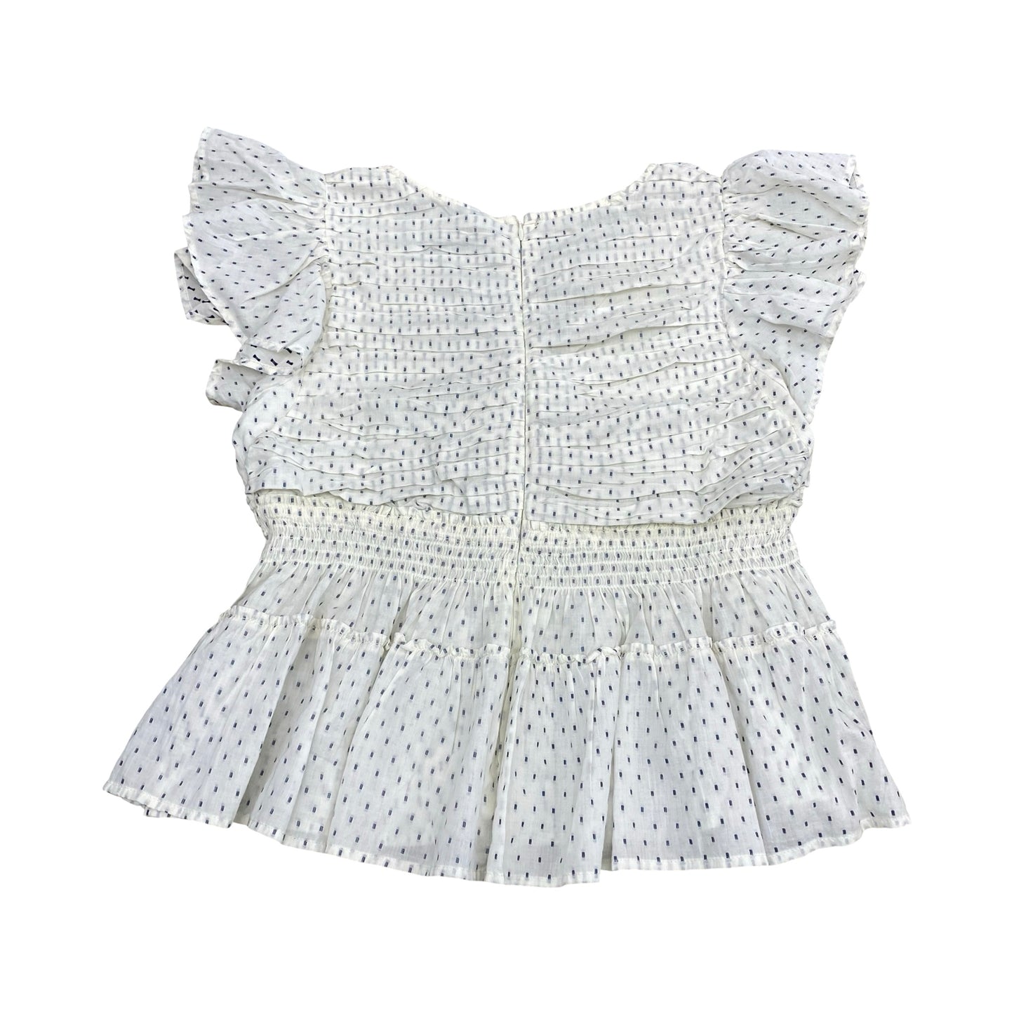 Top Sleeveless By Anthropologie In Blue & White, Size:L