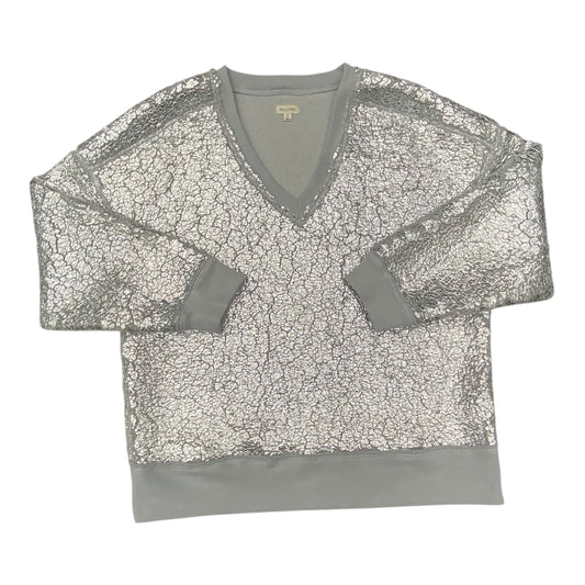 Sweater By Pilcro In Grey & Silver, Size:M