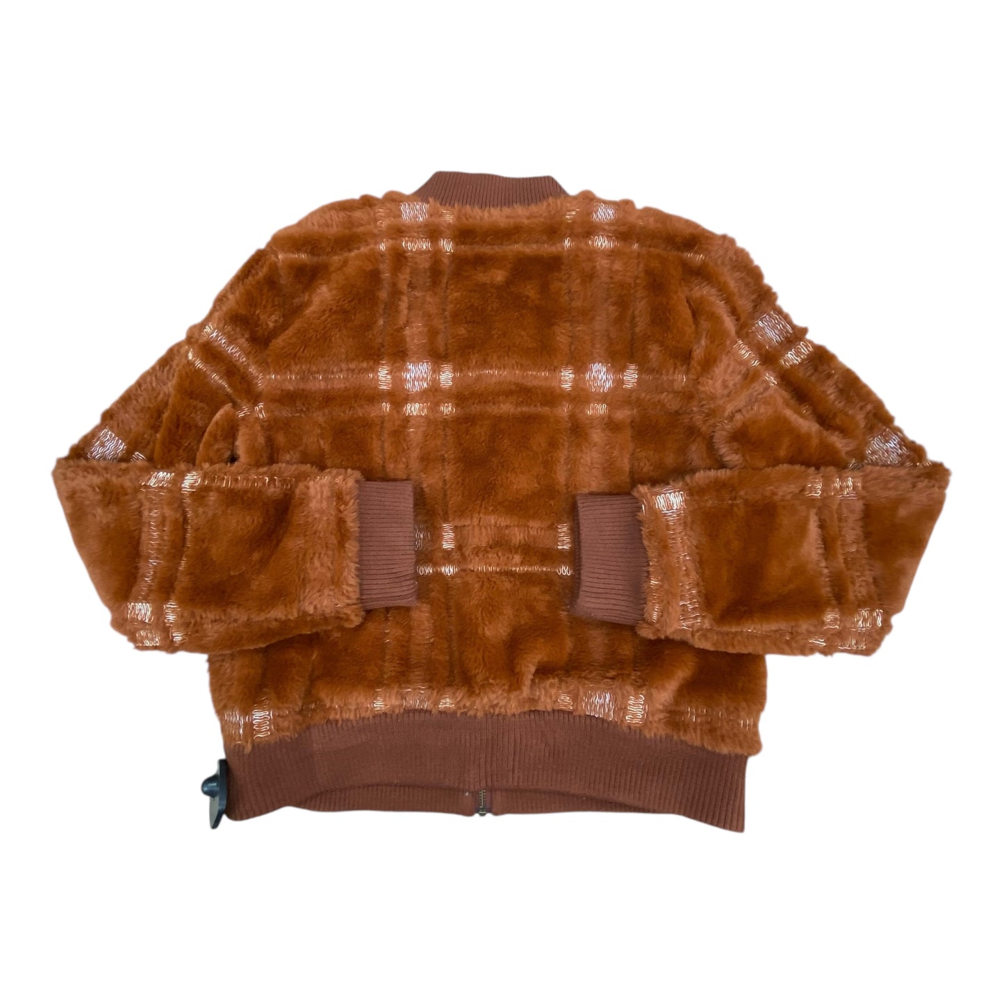 Jacket Faux Fur & Sherpa By Anthropologie In Brown, Size:Xs