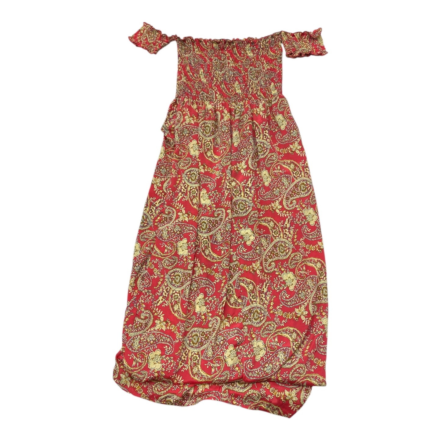 Dress Casual Maxi By Earthbound In Orange & Yellow, Size:Xl