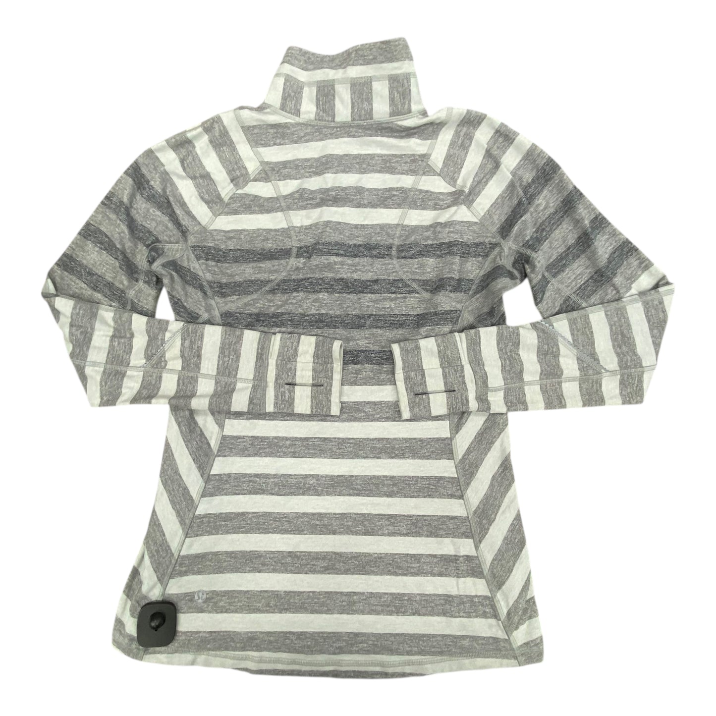 Athletic Top Ls Collar By Lululemon In Grey, Size:10